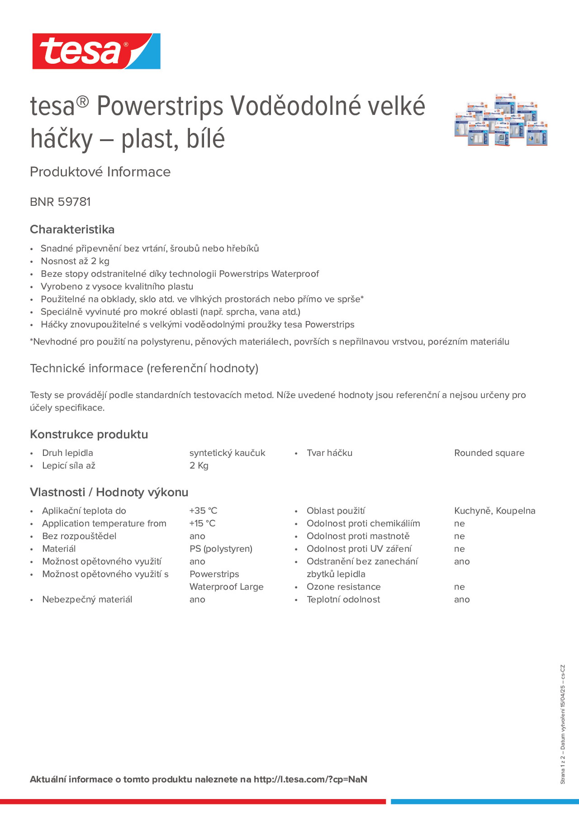 Product information_tesa® Powerstrips 59781_cs-CZ