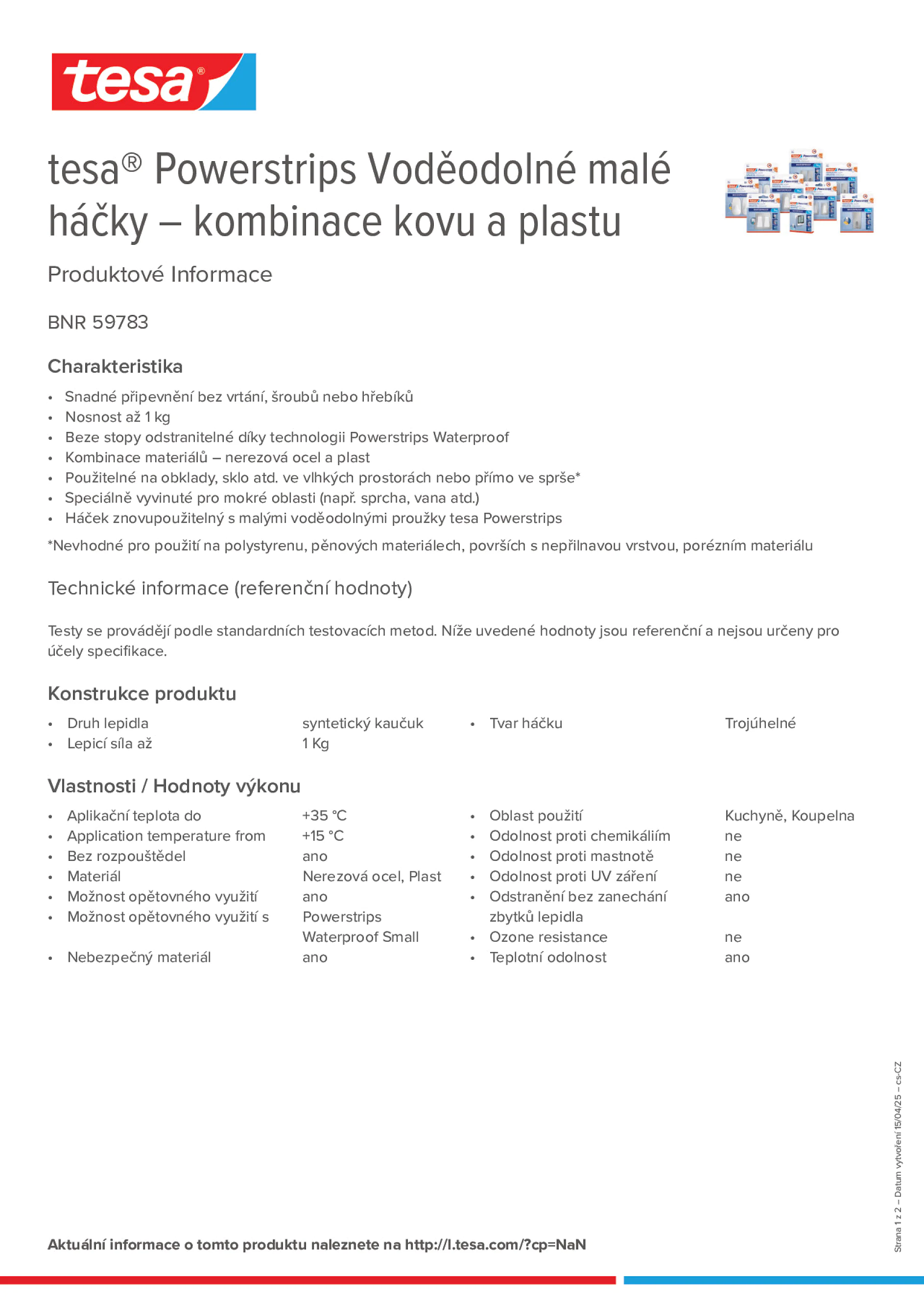 Product information_tesa® Powerstrips 59783_cs-CZ
