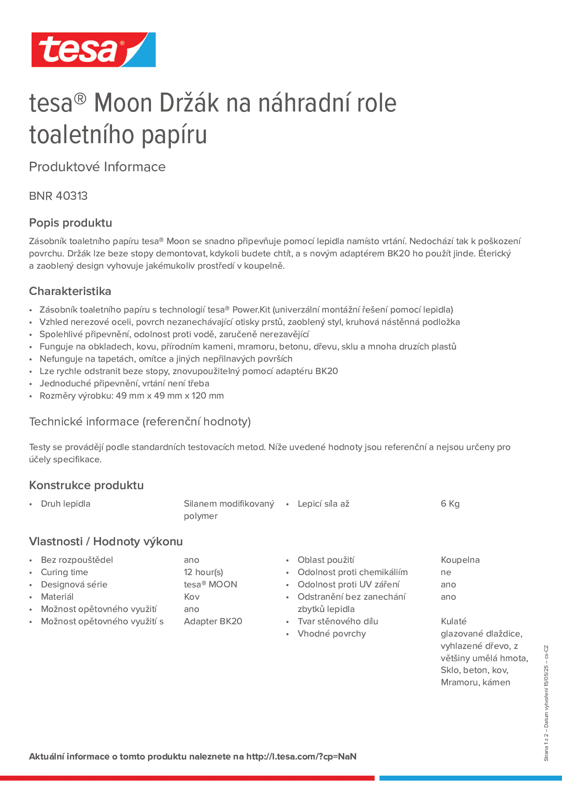 Product information_tesa® 40313_cs-CZ