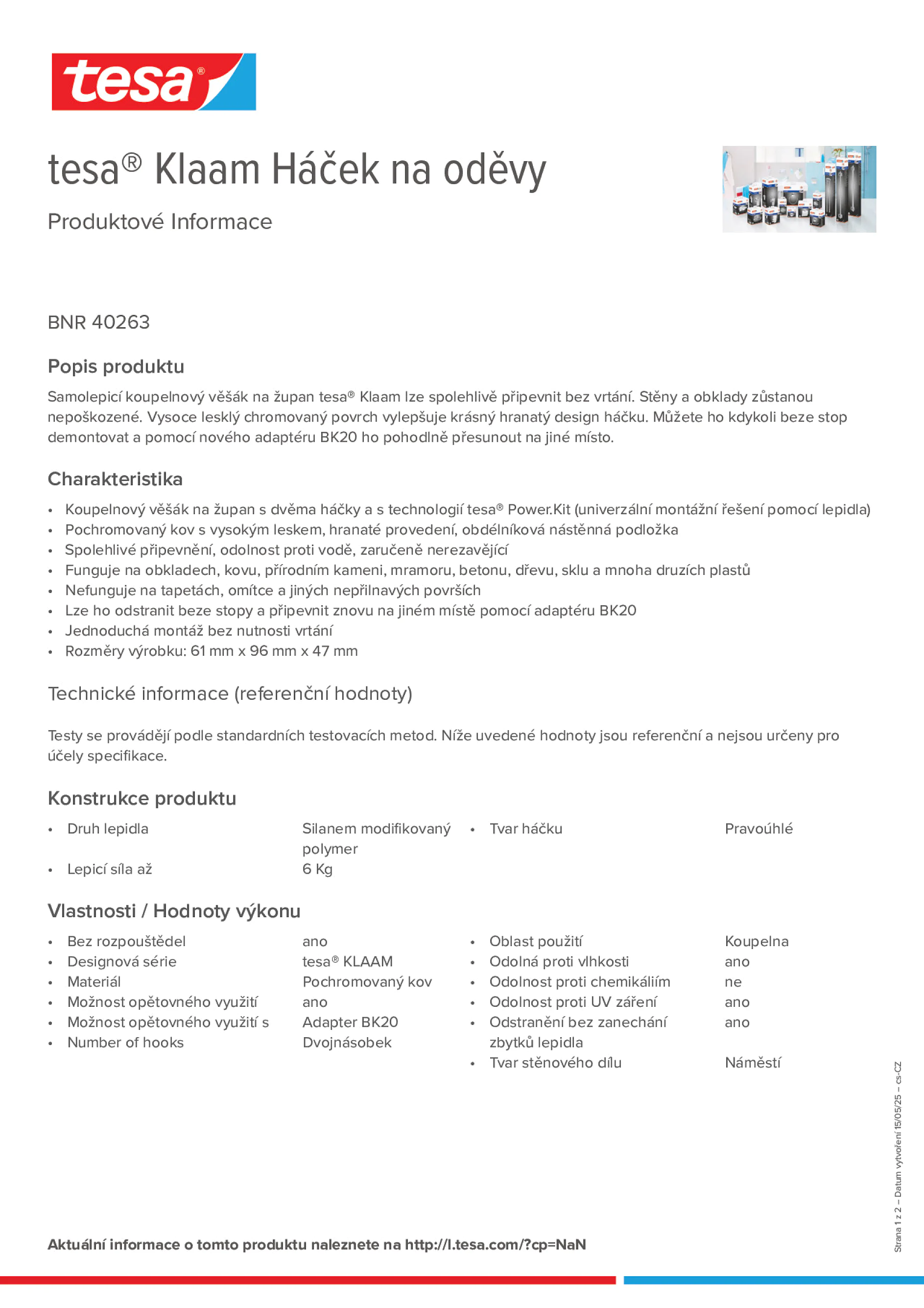 Product information_tesa® 40263_cs-CZ