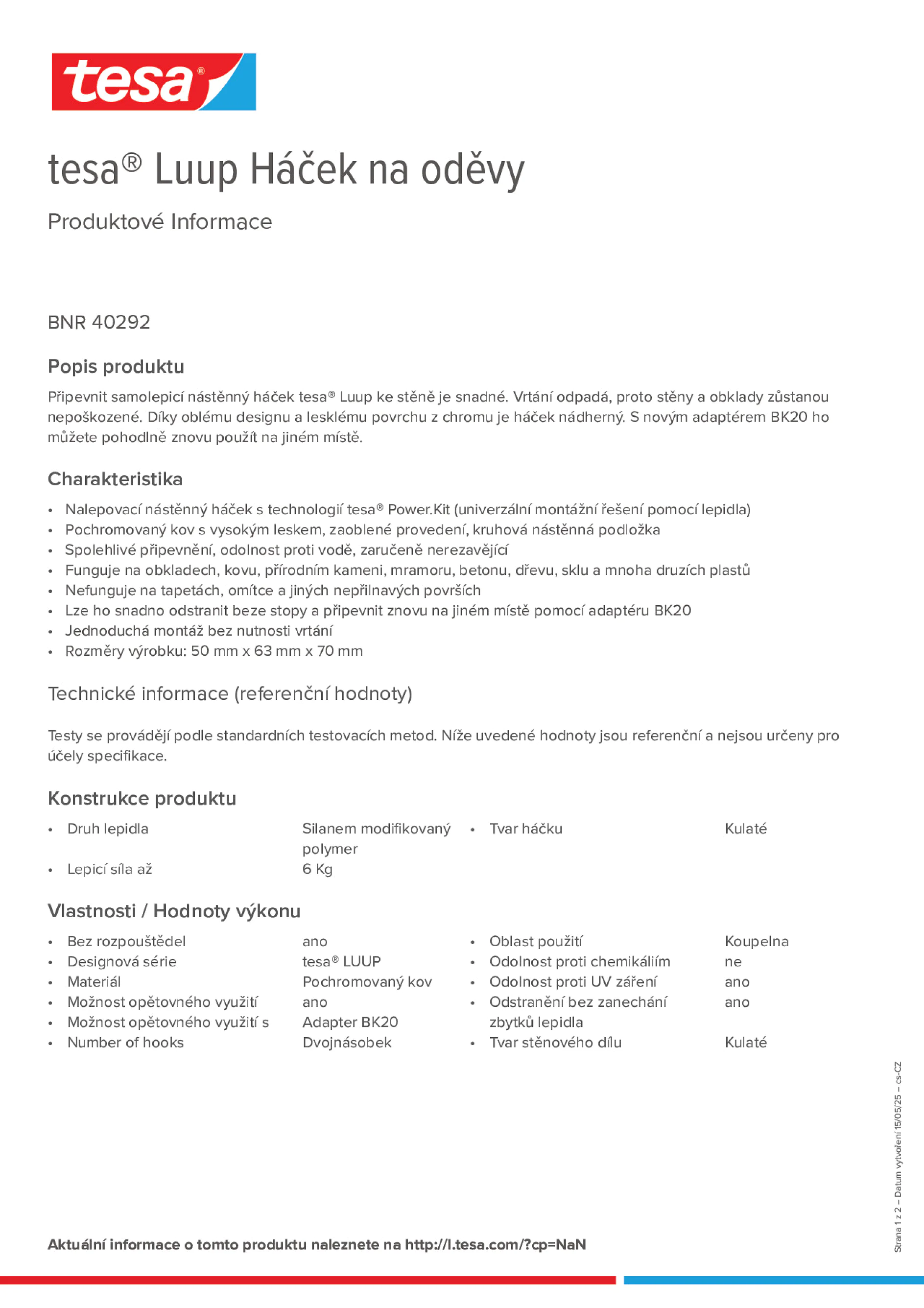 Product information_tesa® 40292_cs-CZ
