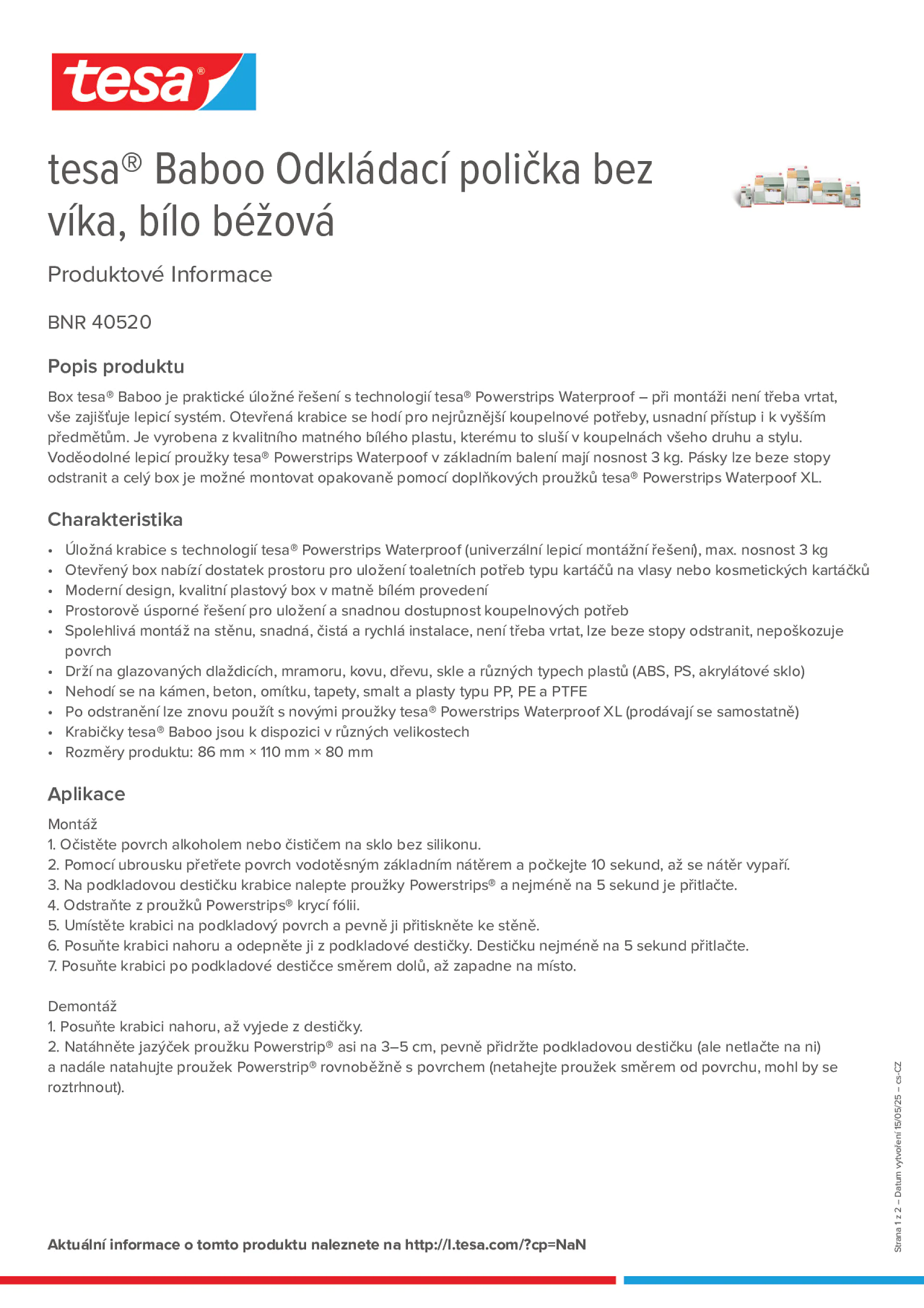 Product information_tesa® 40520_cs-CZ