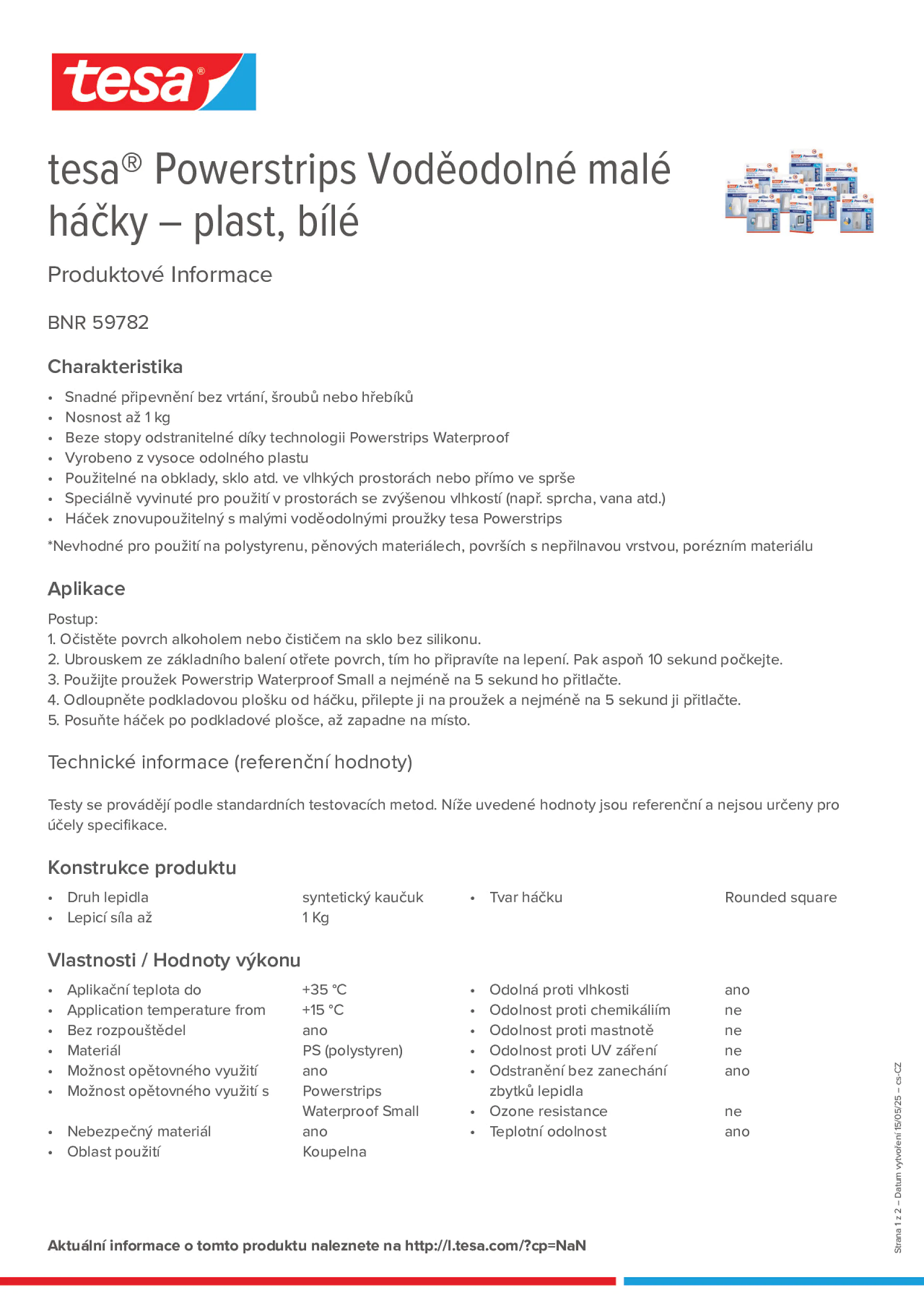 Product information_tesa® Powerstrips 59782_cs-CZ