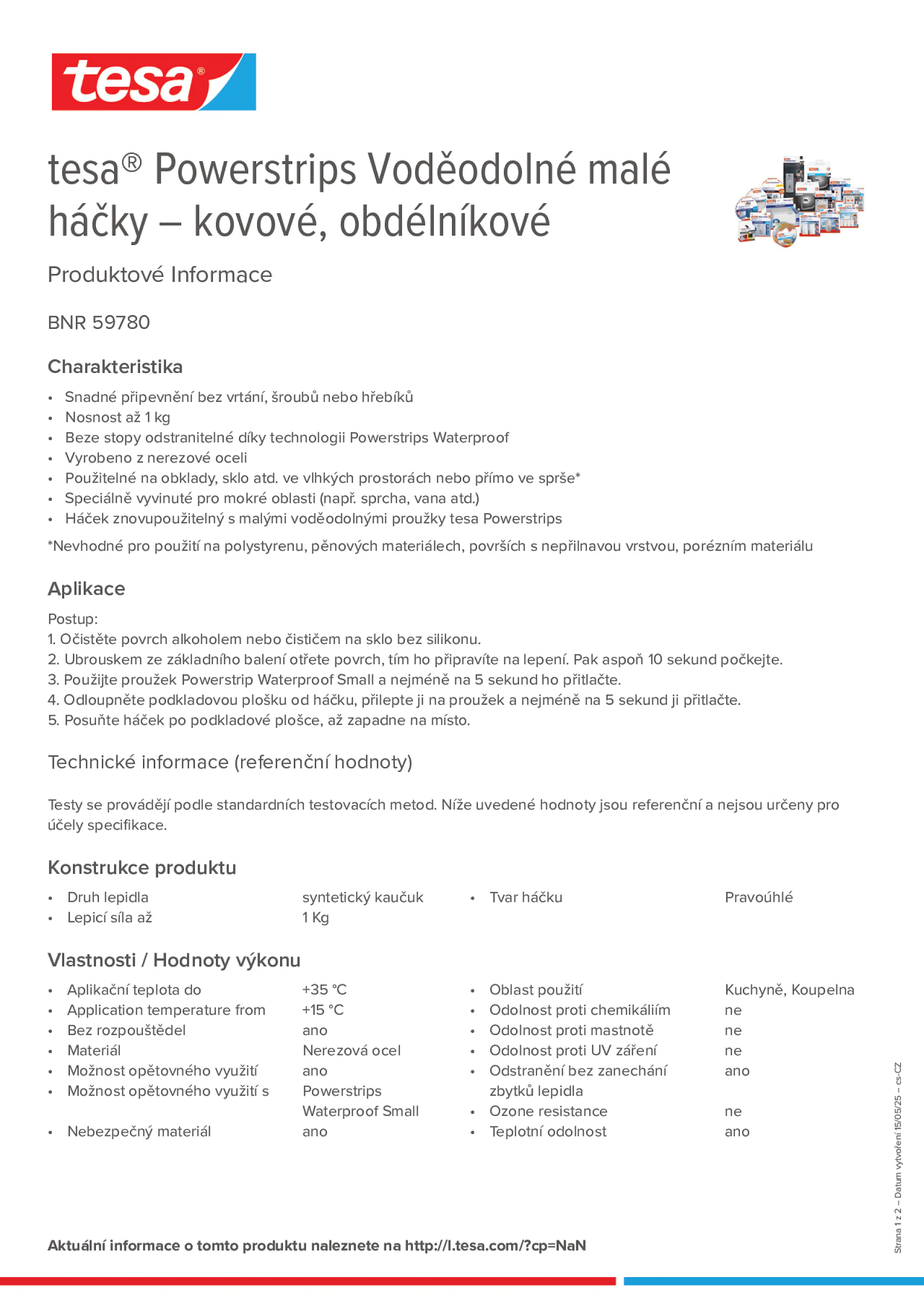 Product information_tesa® Powerstrips 59780_cs-CZ