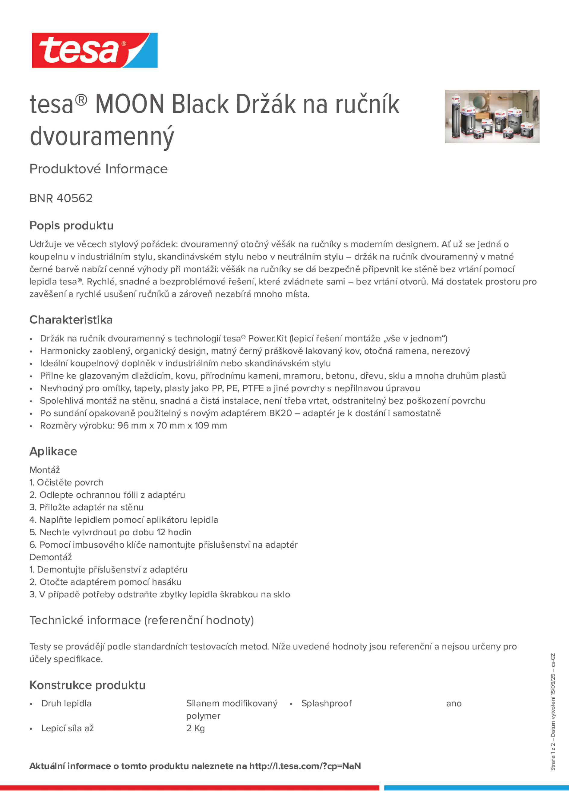 Product information_tesa® 40562_cs-CZ