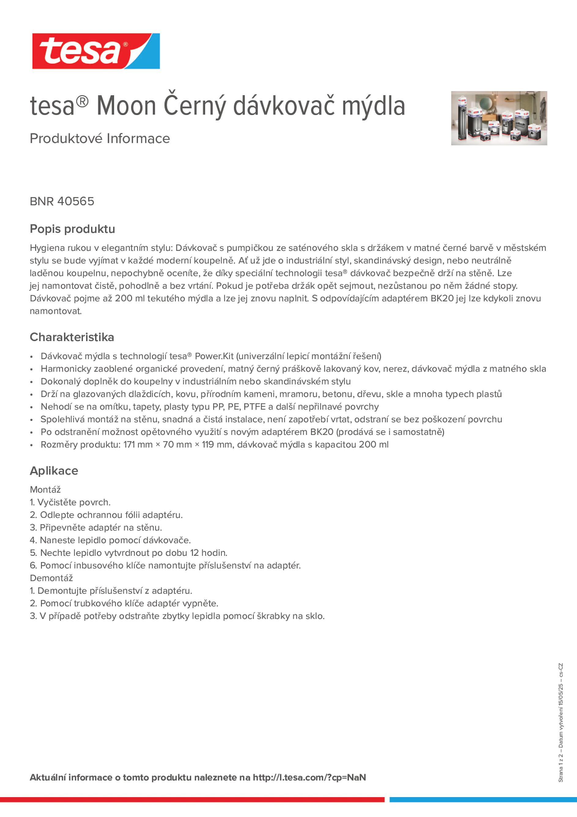 Product information_tesa® 40565_cs-CZ