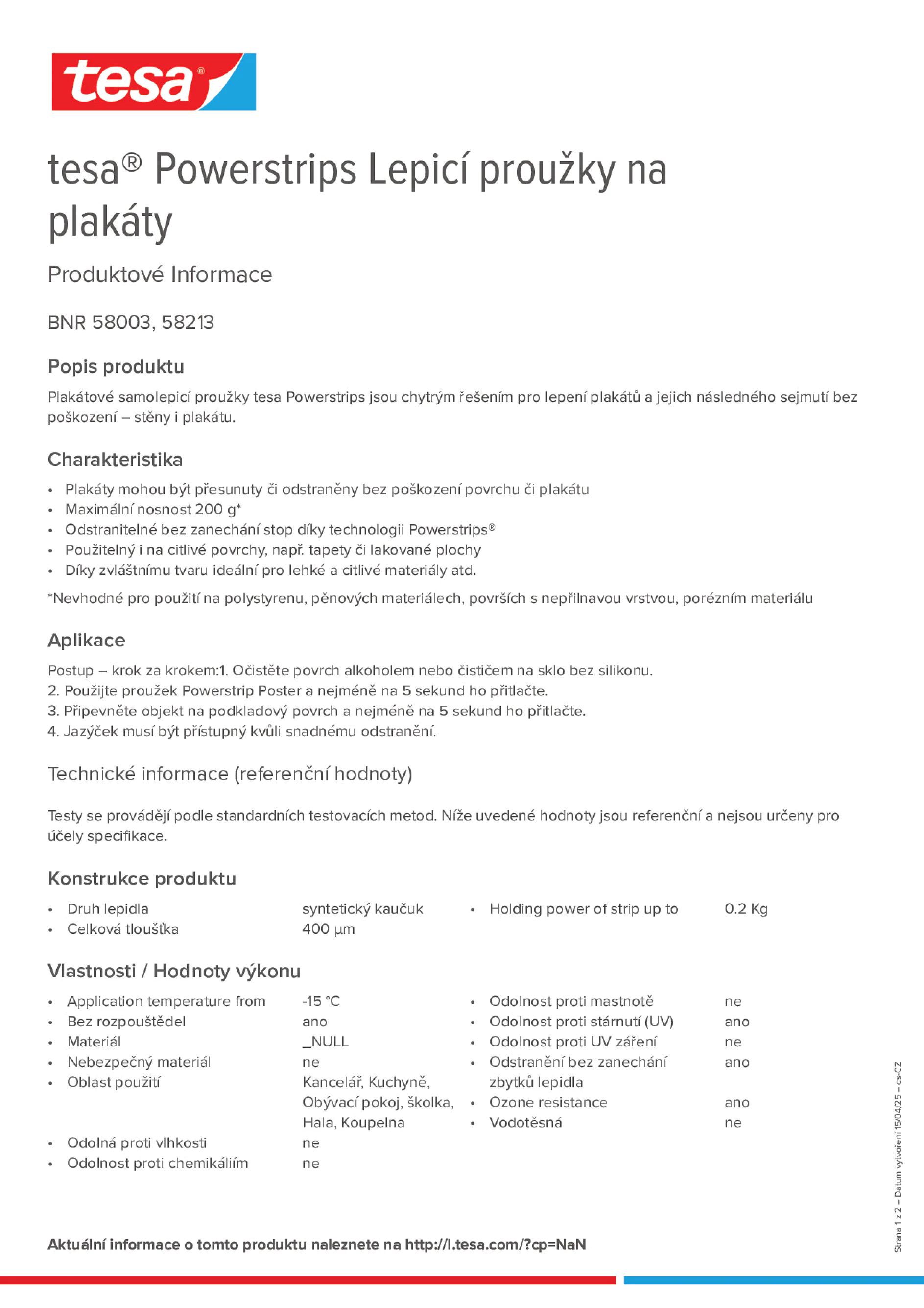 Product information_tesa® Powerstrips 58003_cs-CZ