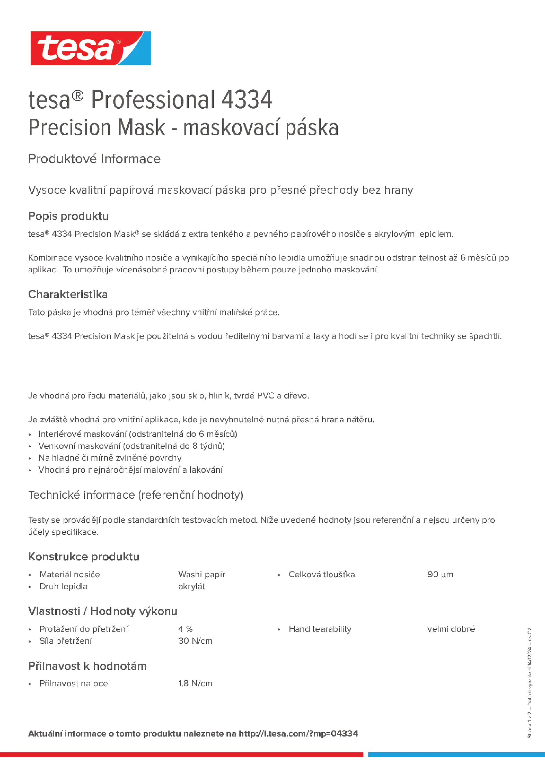 Product information_tesa® Professional 04334_cs-CZ