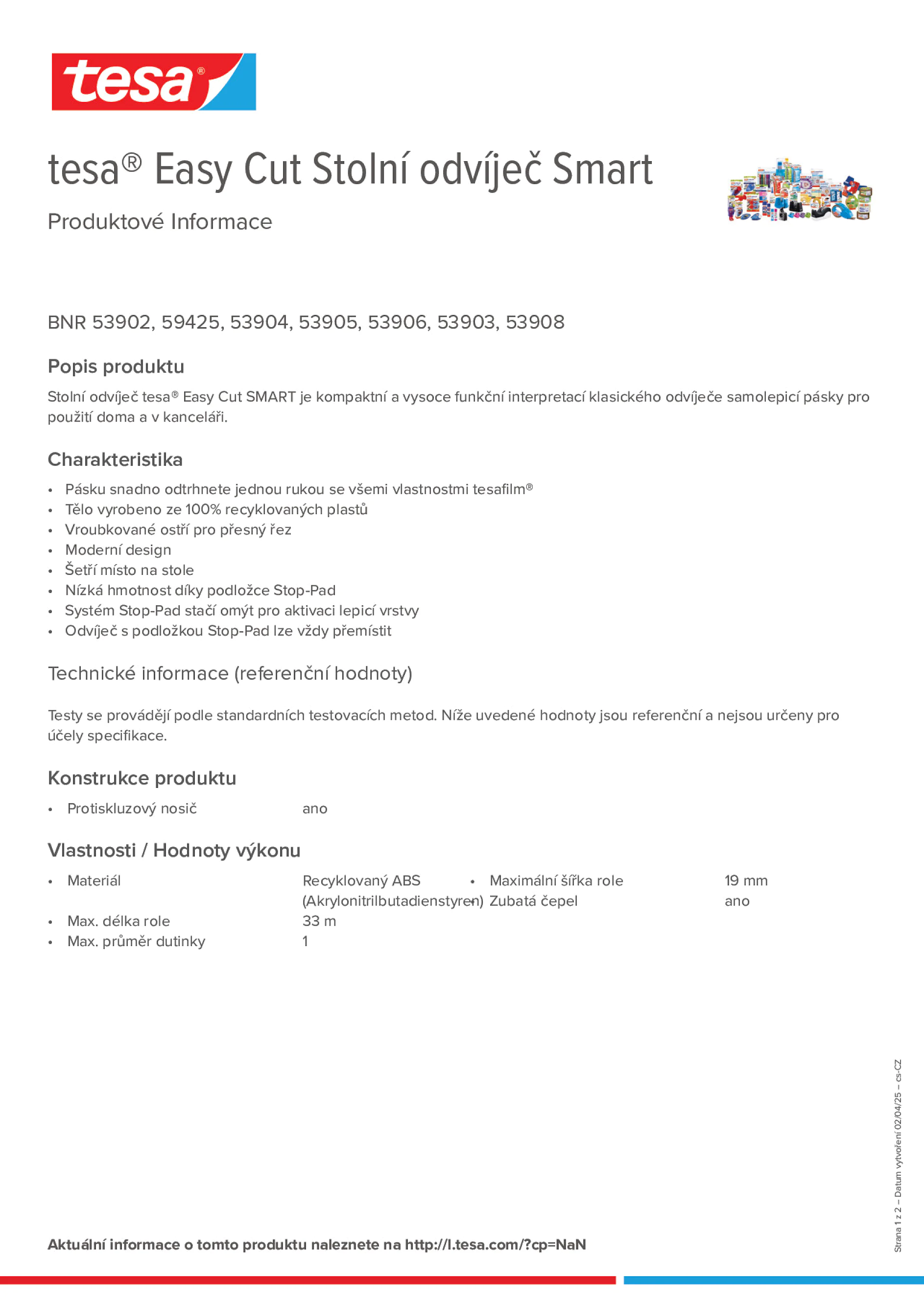 Product information_tesa® Easy Cut 53902_cs-CZ