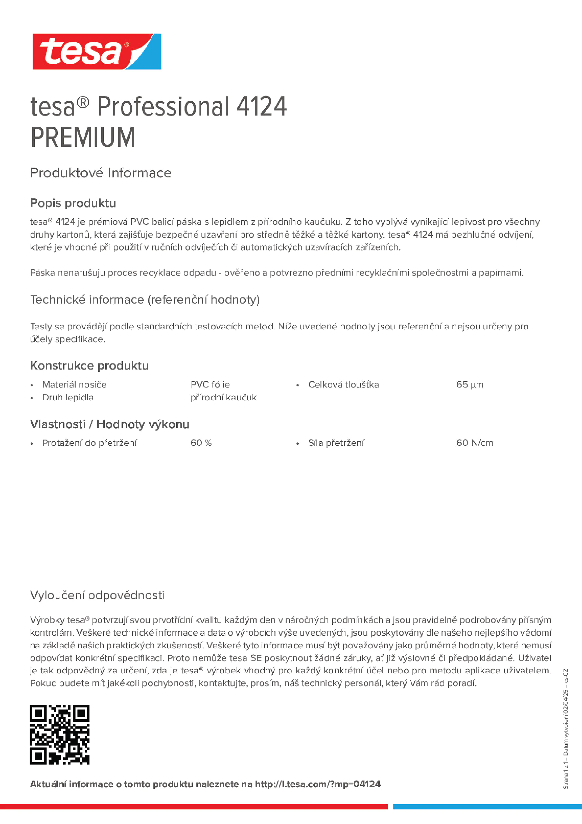 Product information_tesa® Professional 04124_cs-CZ