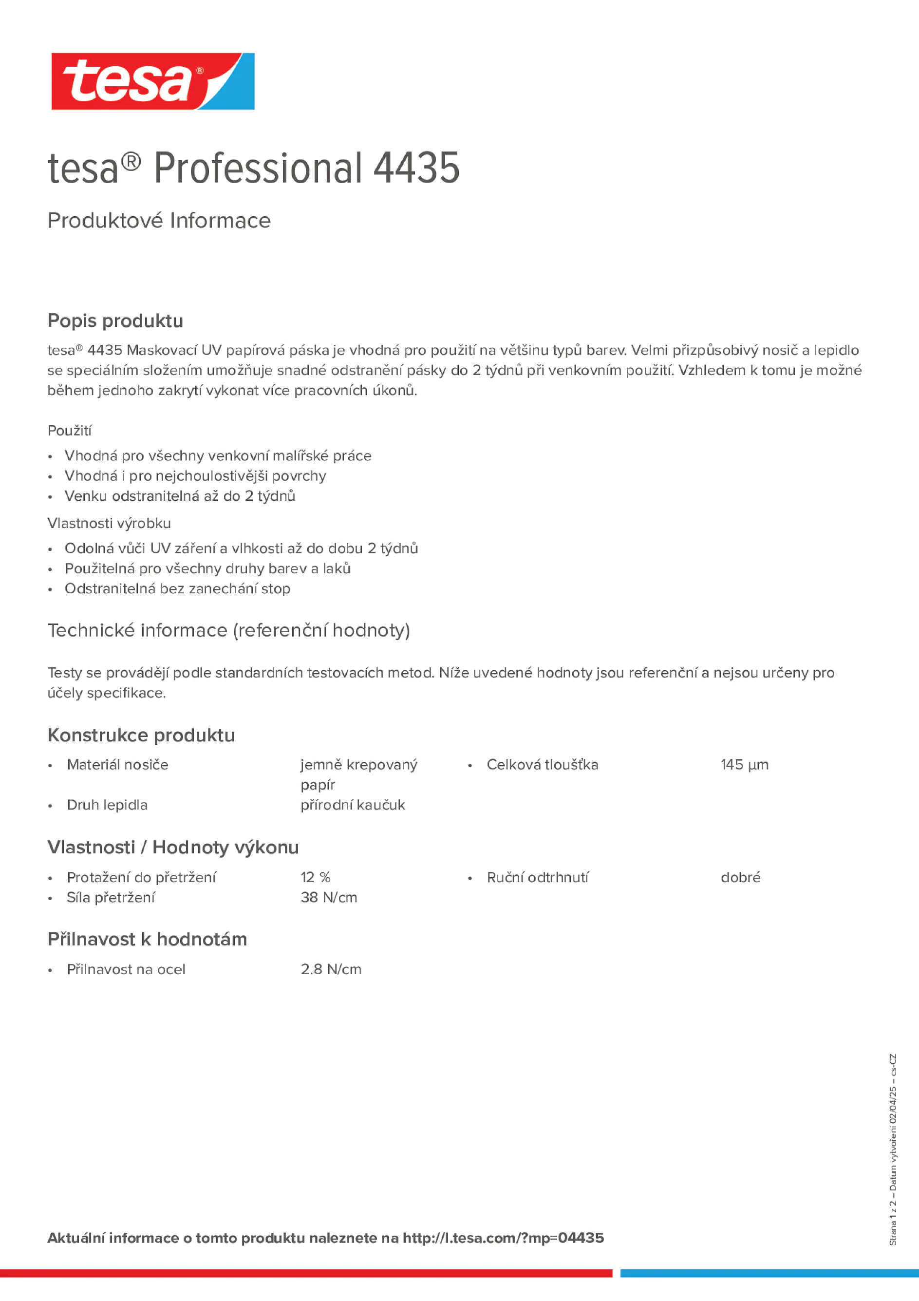 Product information_tesa® Professional 04435_cs-CZ