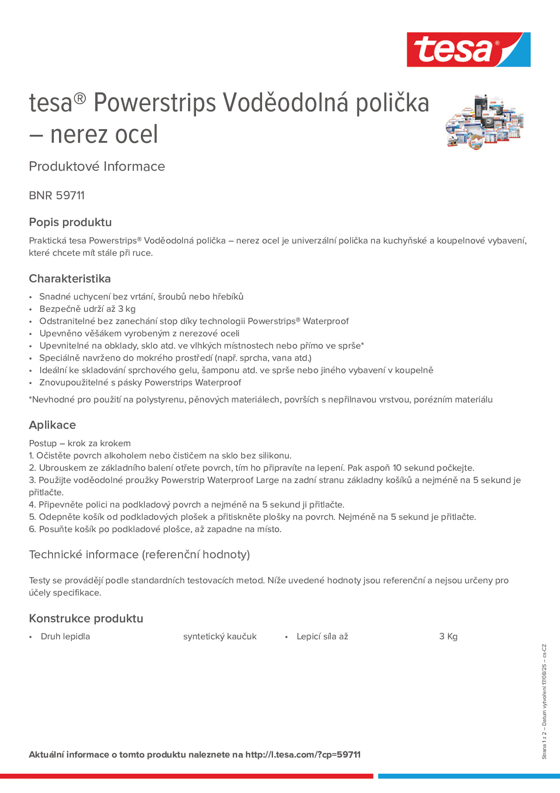 Product information_tesa® Powerstrips 59711_cs-CZ