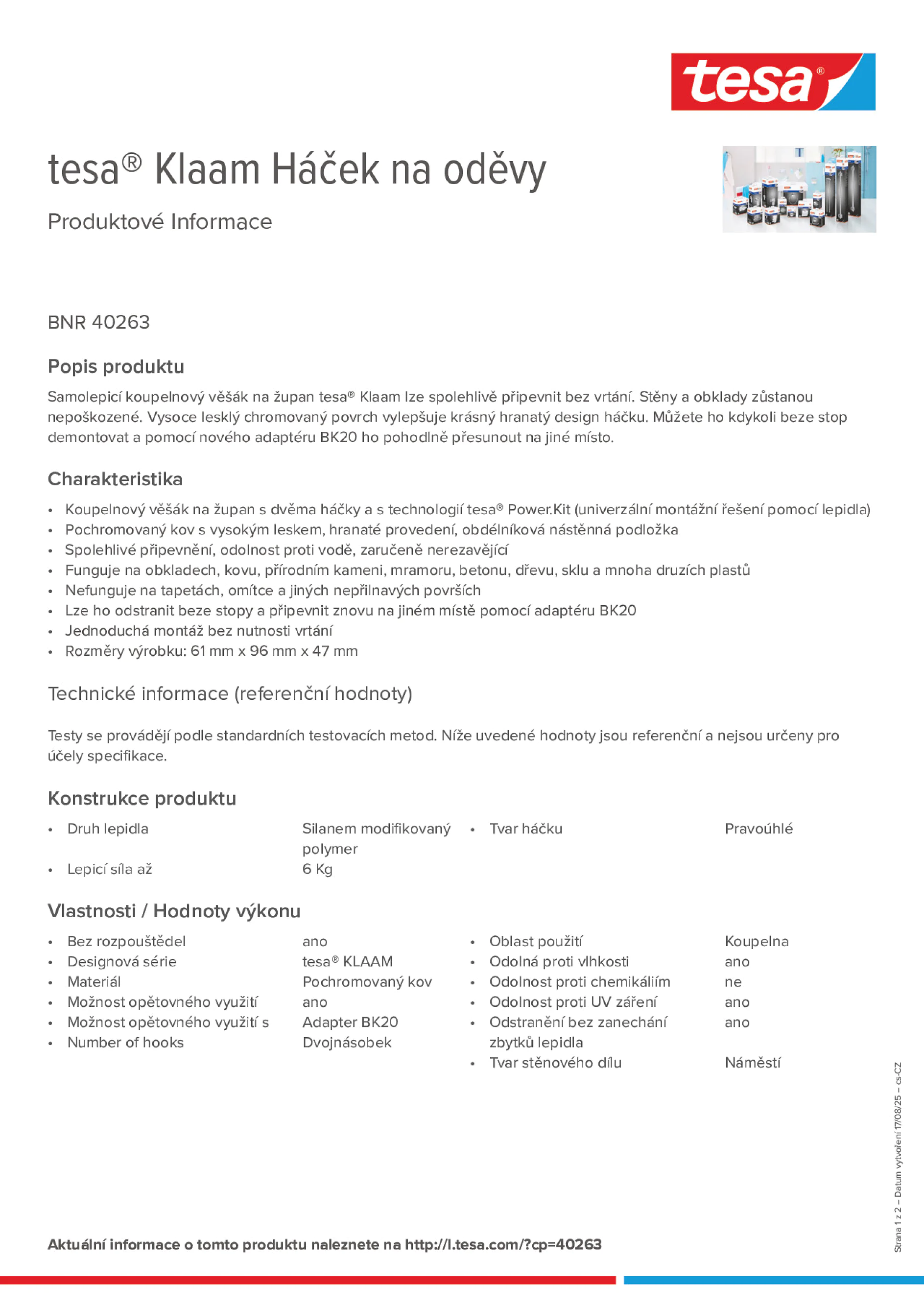 Product information_tesa® 40263_cs-CZ