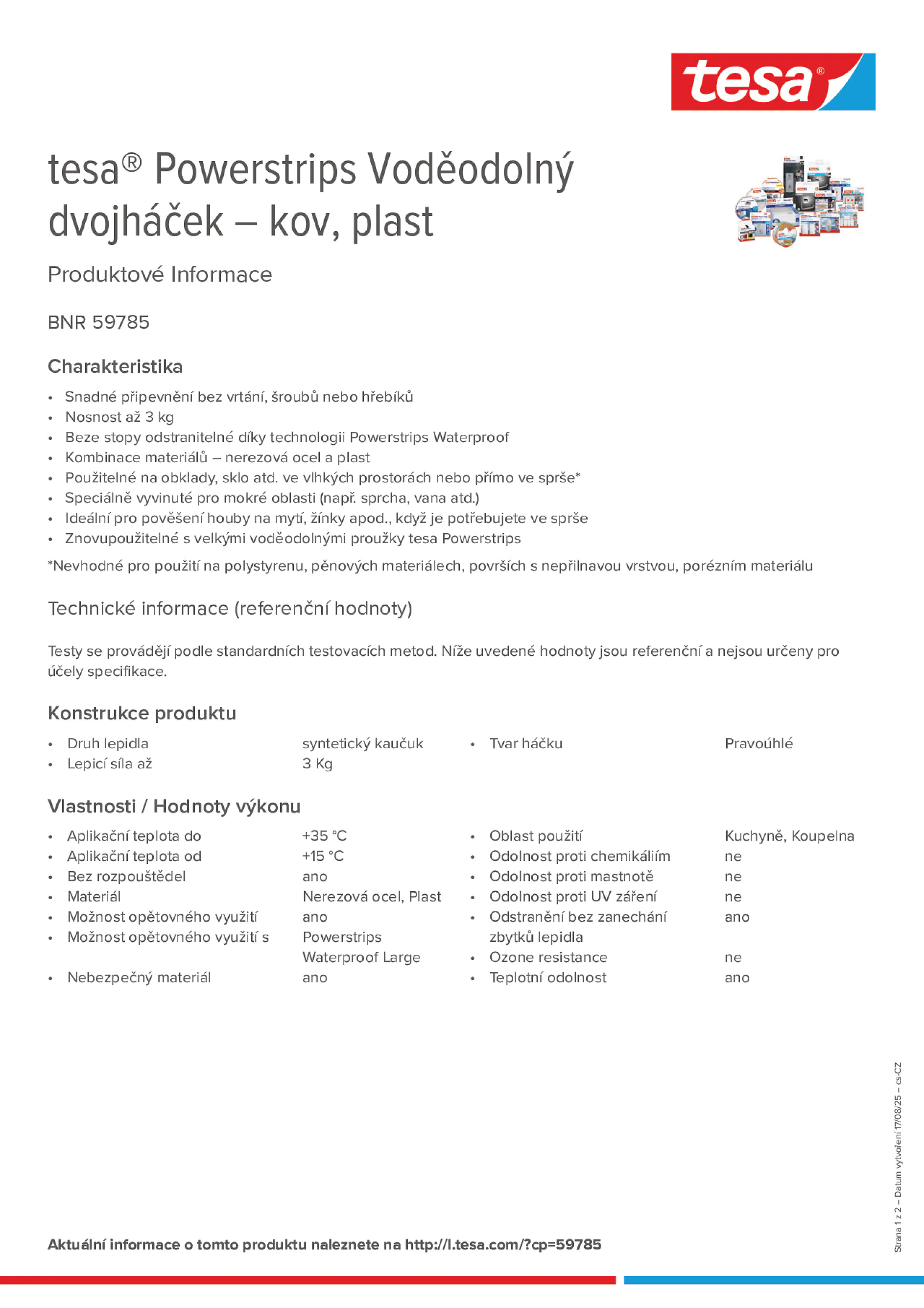 Product information_tesa® Powerstrips 59785_cs-CZ