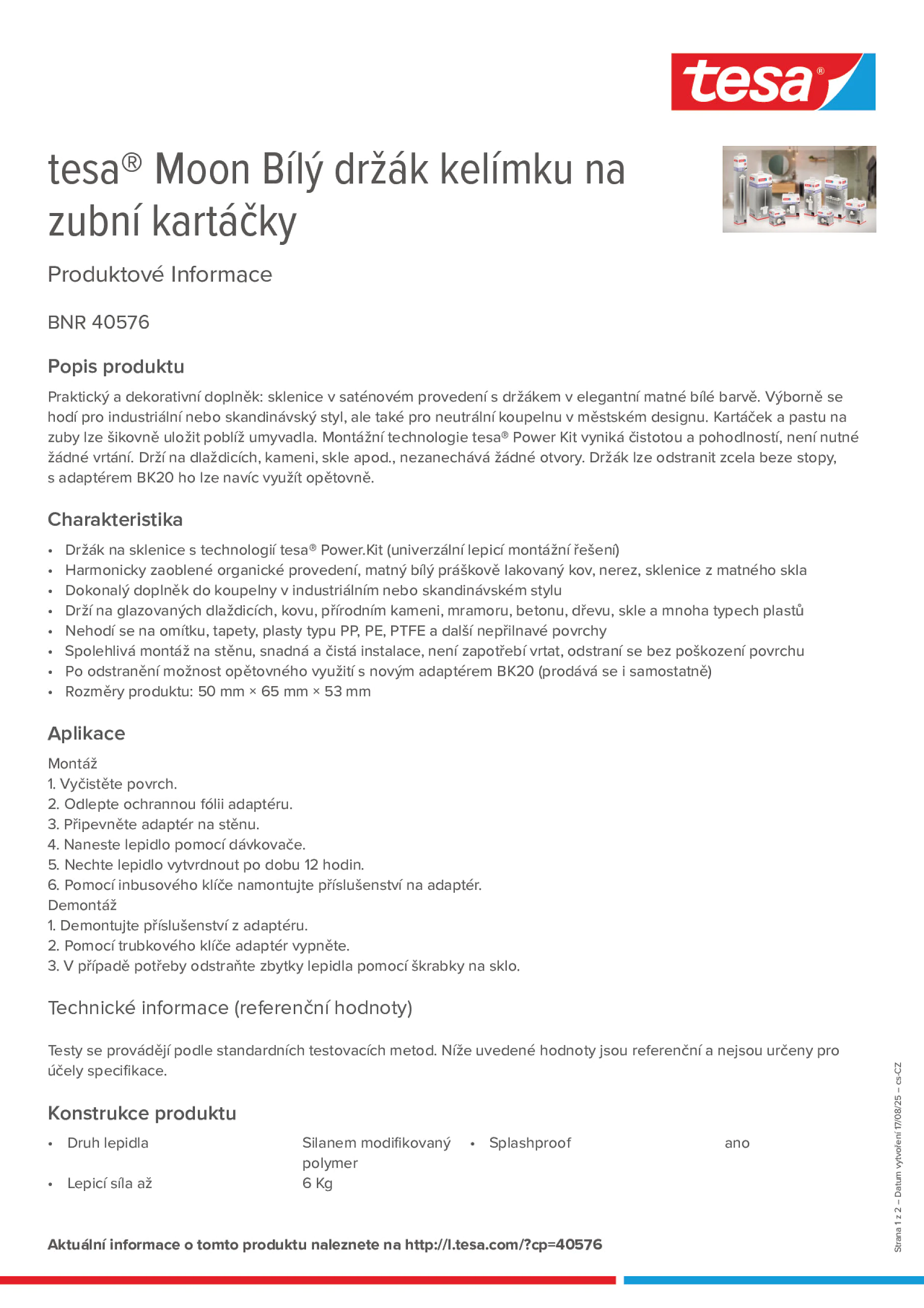 Product information_tesa® 40576_cs-CZ