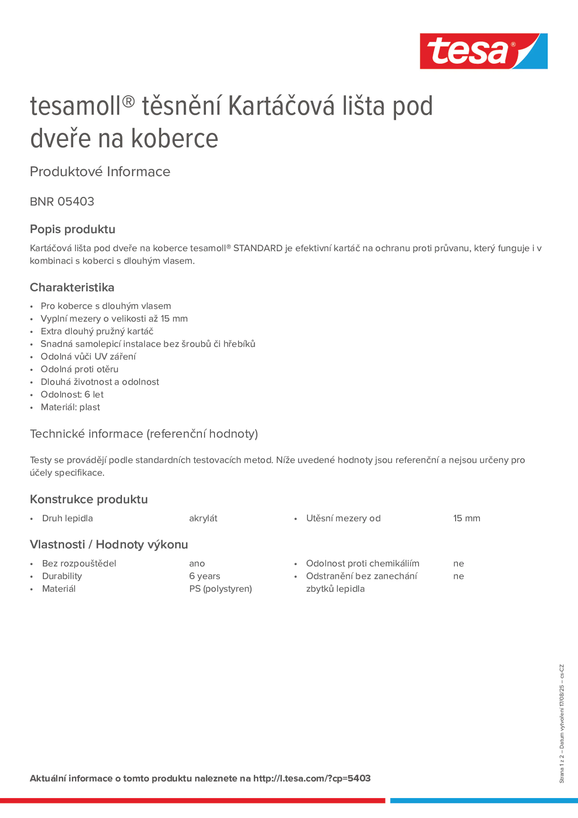Product information_tesamoll® 05403_cs-CZ