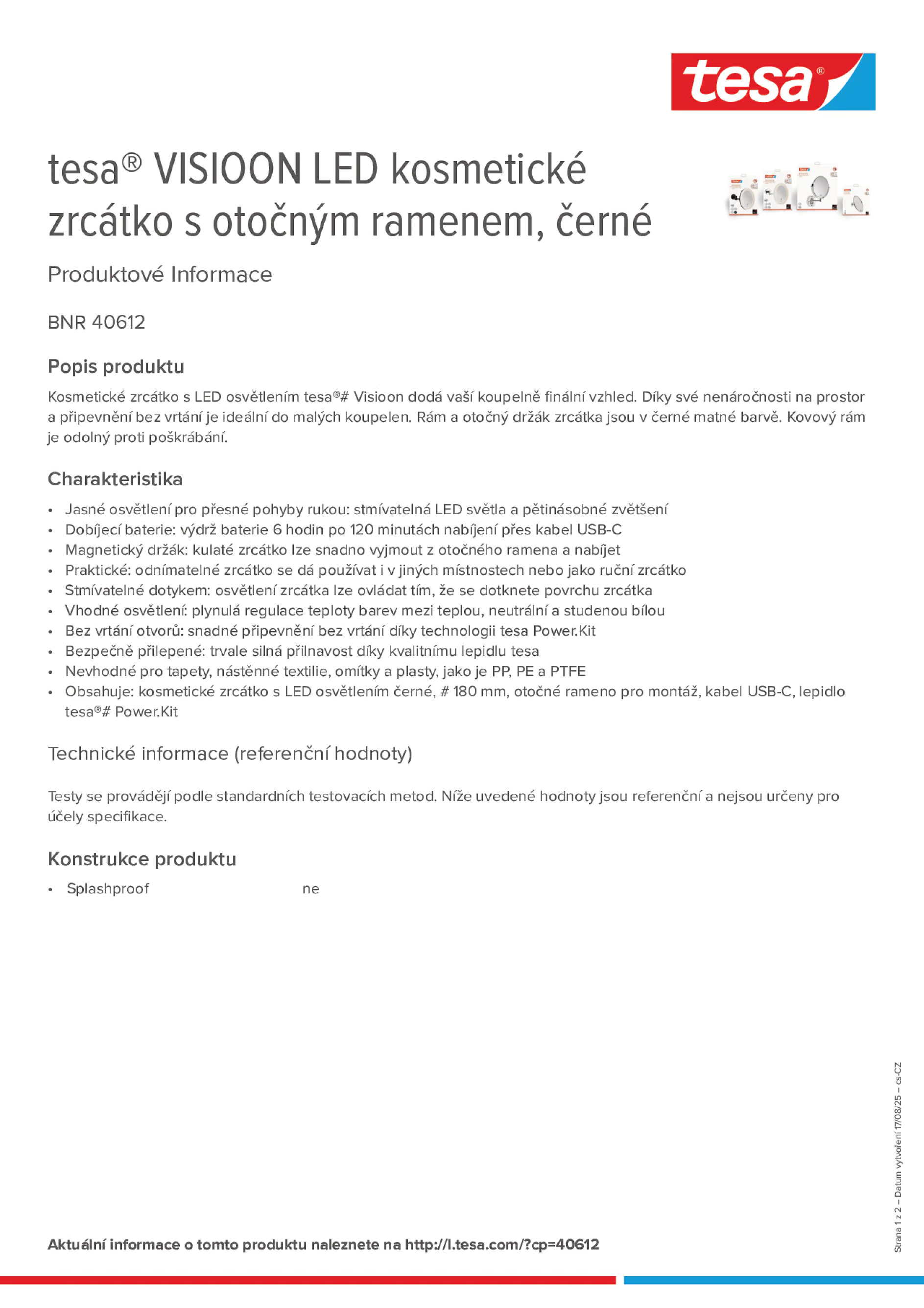Product information_tesa® 40612_cs-CZ