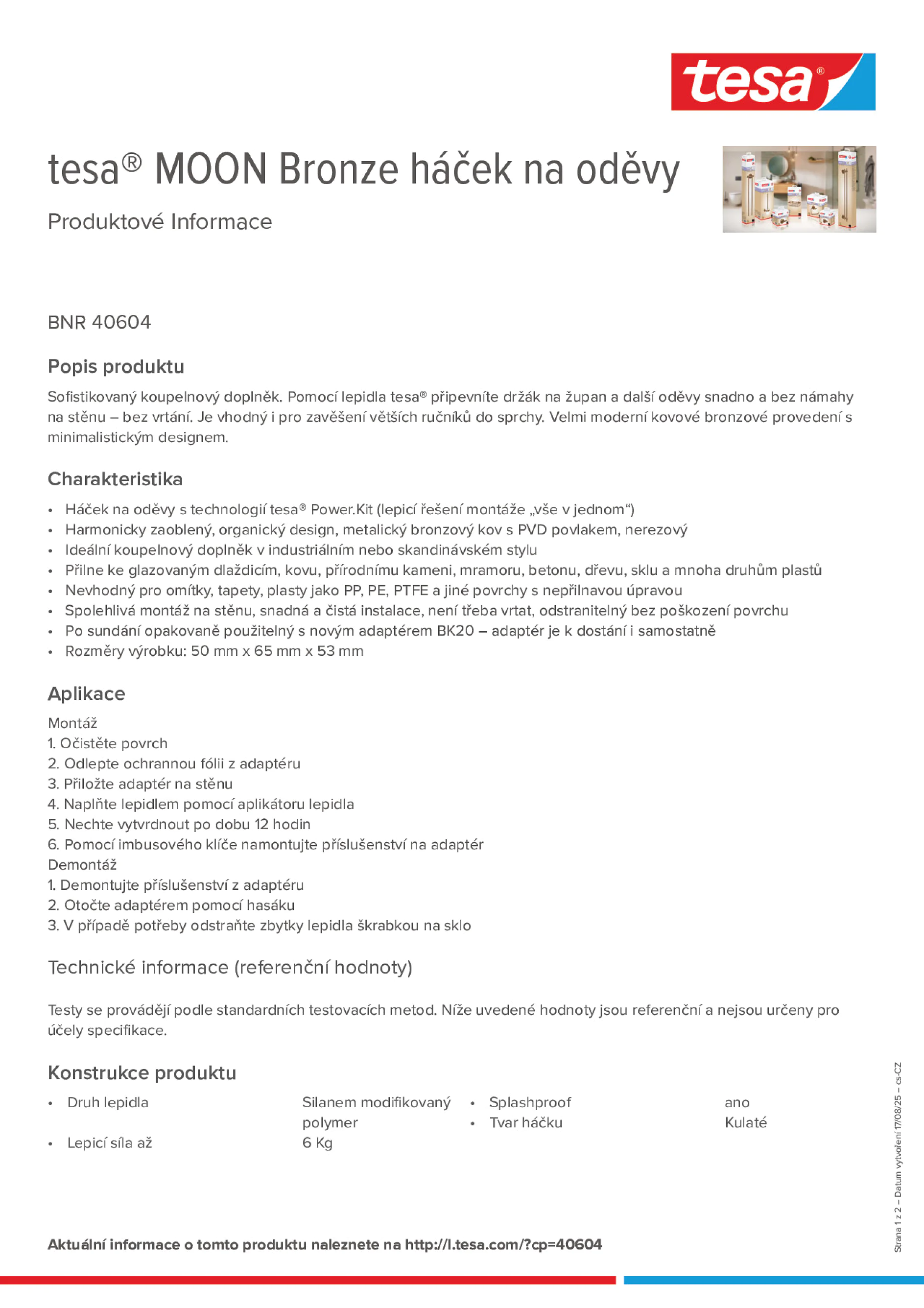 Product information_tesa® 40604_cs-CZ