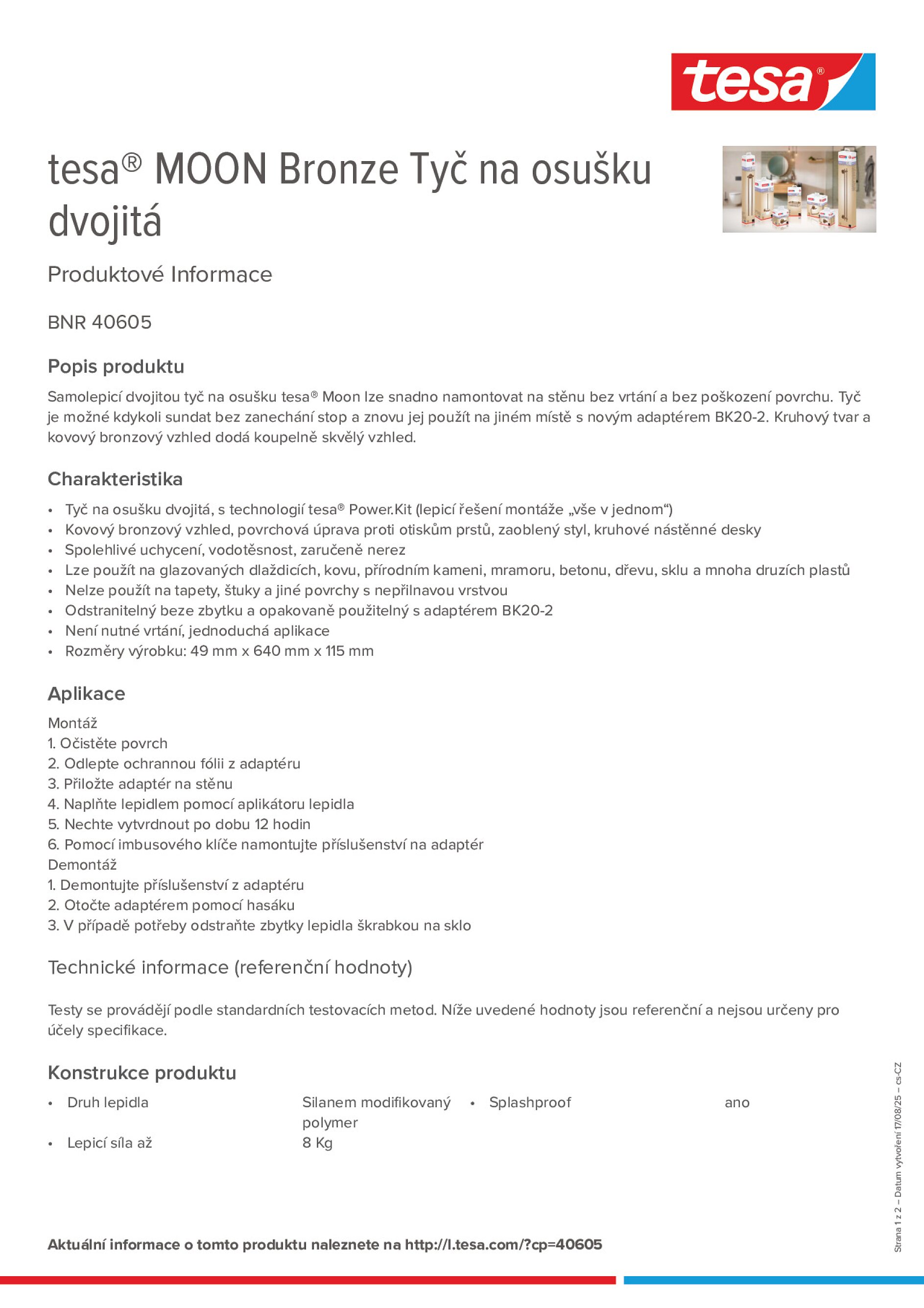 Product information_tesa® 40605_cs-CZ