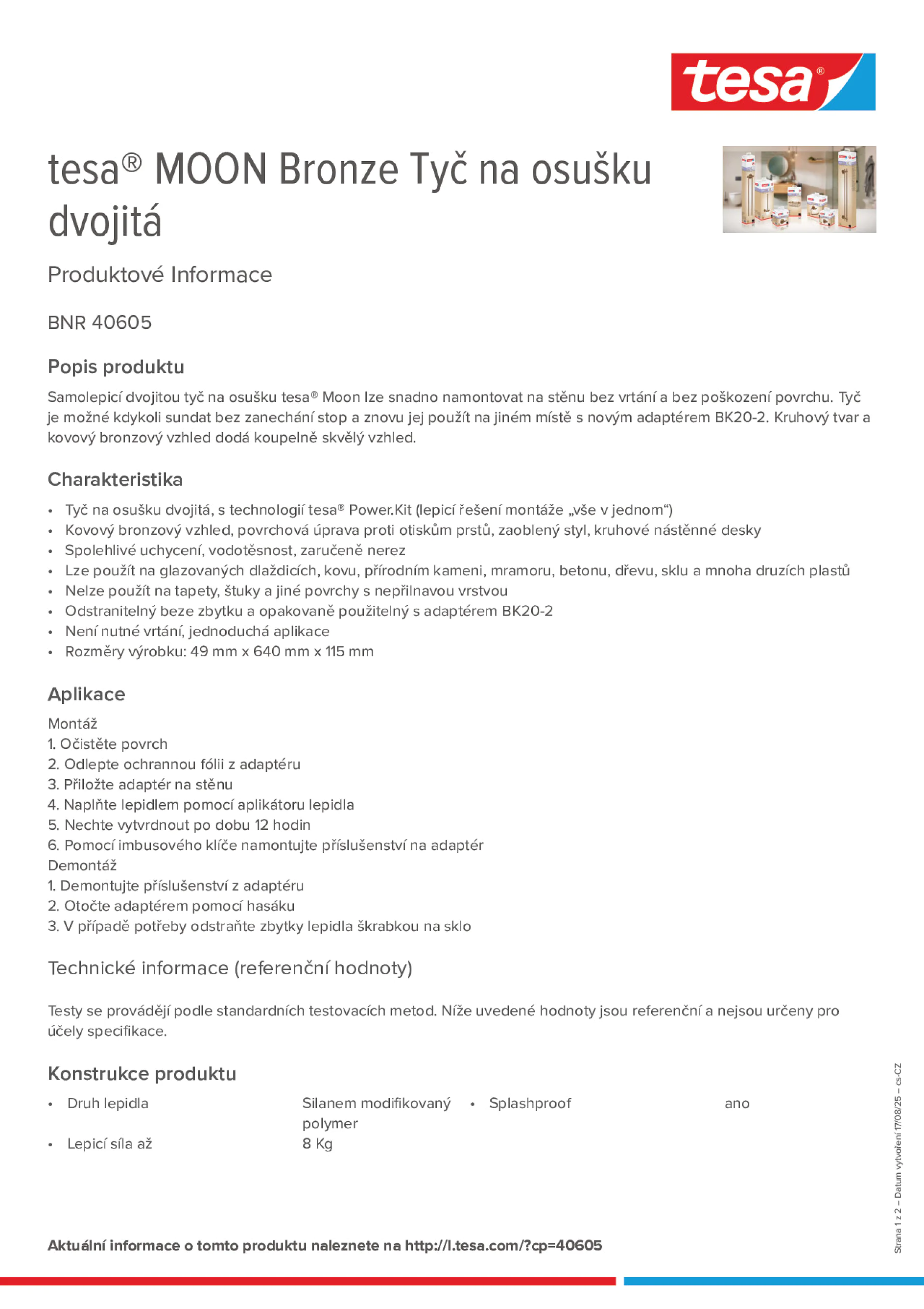 Product information_tesa® 40605_cs-CZ
