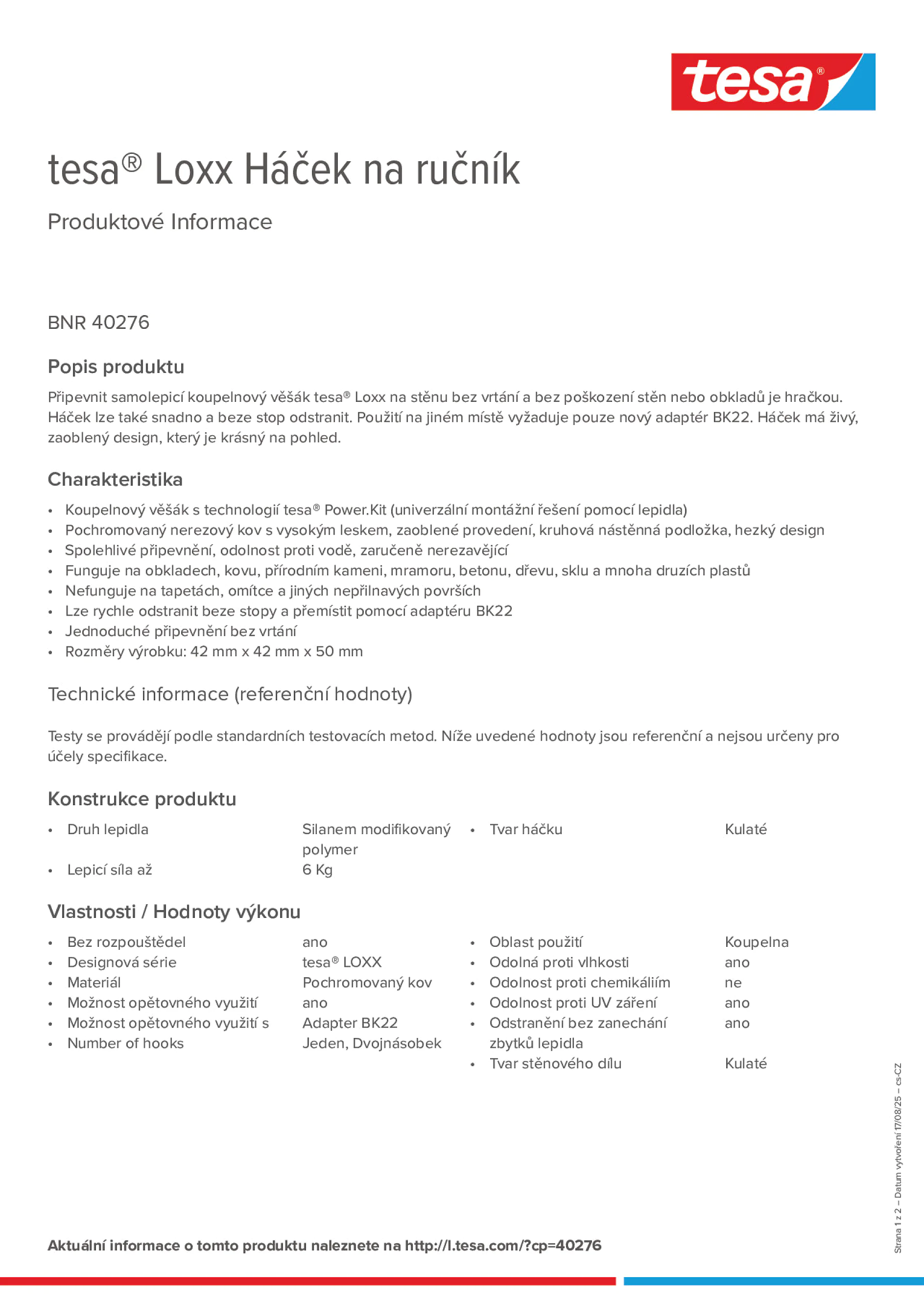 Product information_tesa® 40276_cs-CZ