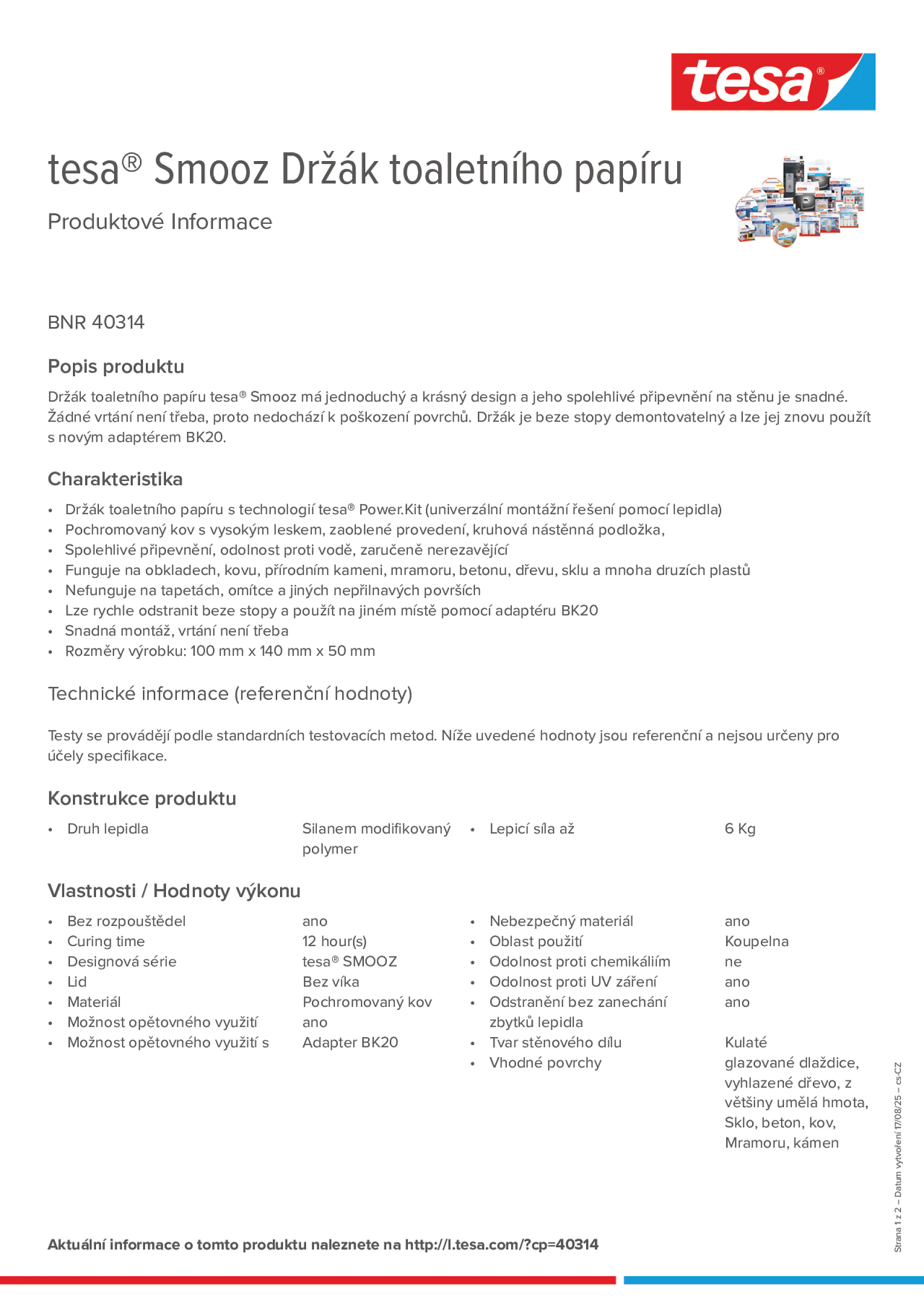 Product information_tesa® 40314_cs-CZ