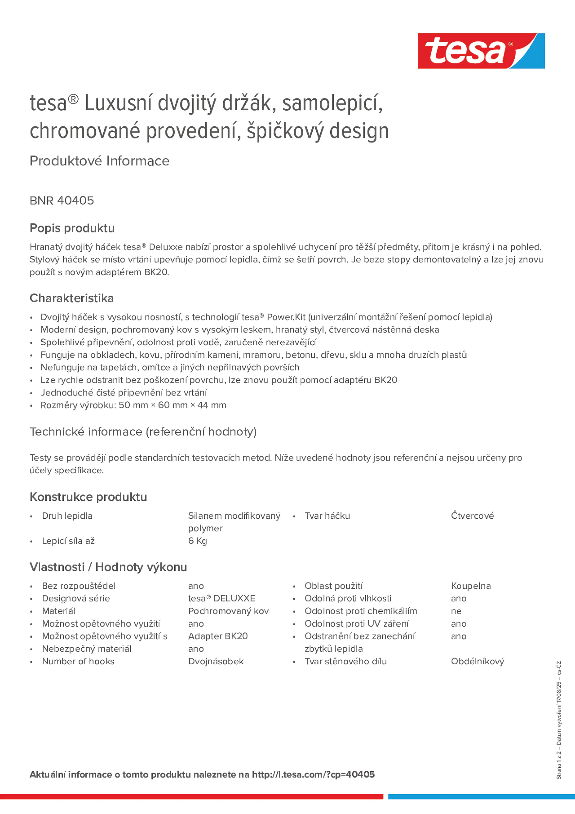 Product information_tesa® 40405_cs-CZ