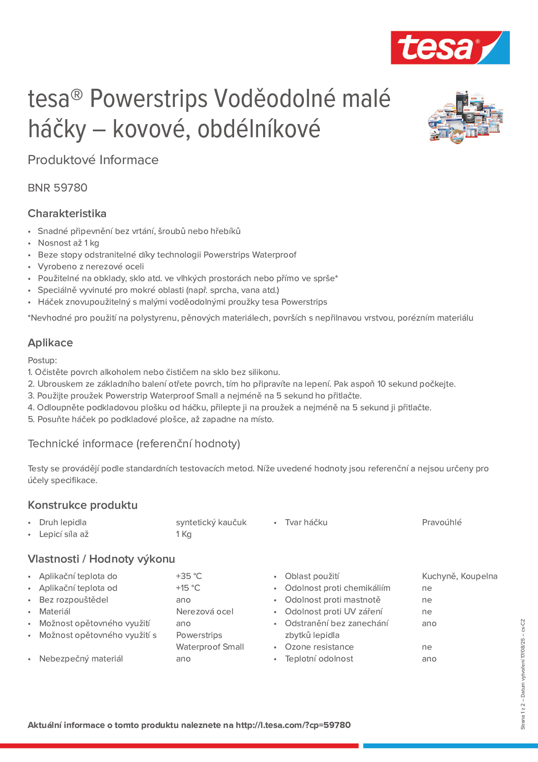 Product information_tesa® Powerstrips 59780_cs-CZ