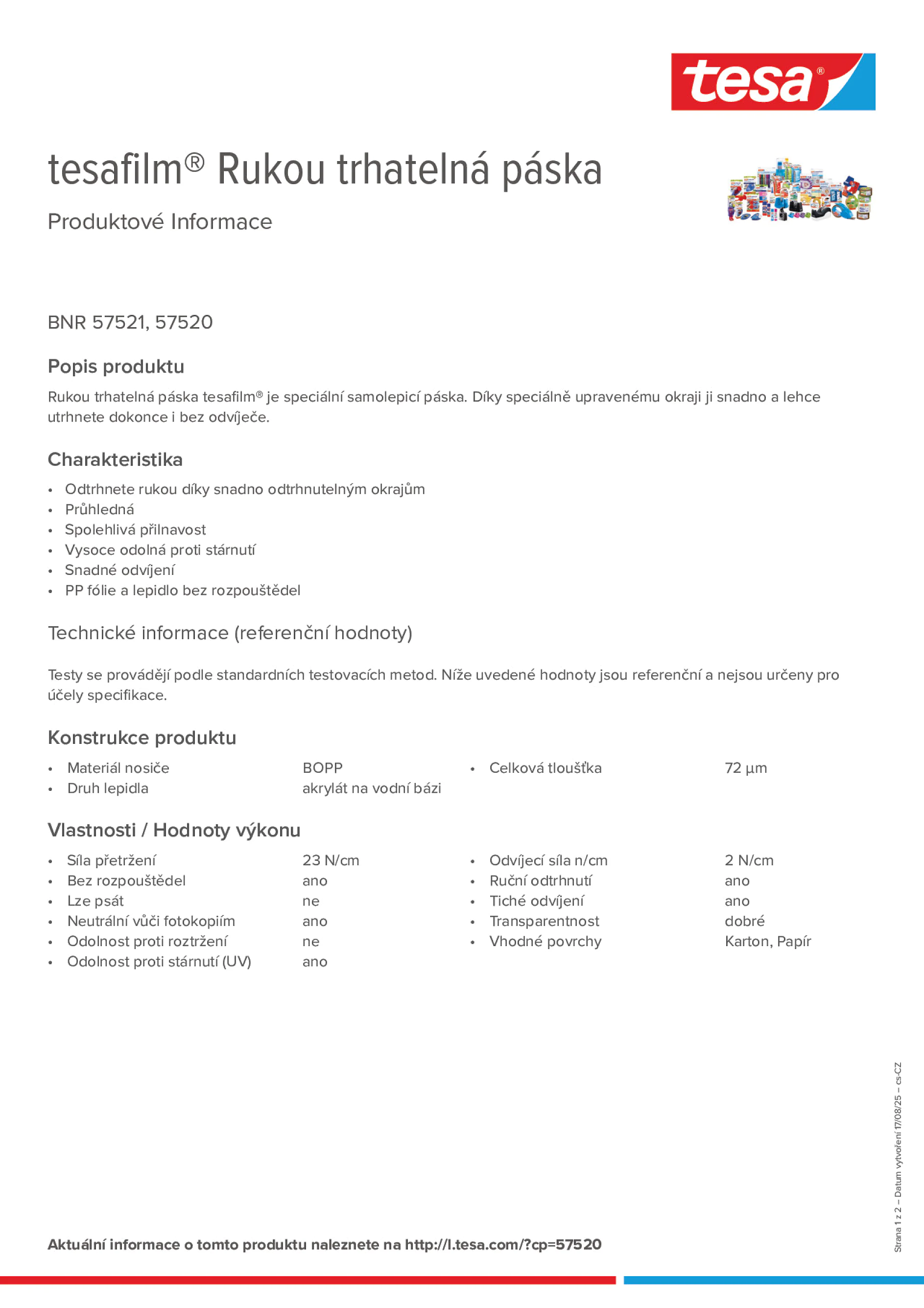 Product information_tesafilm® 57520_cs-CZ