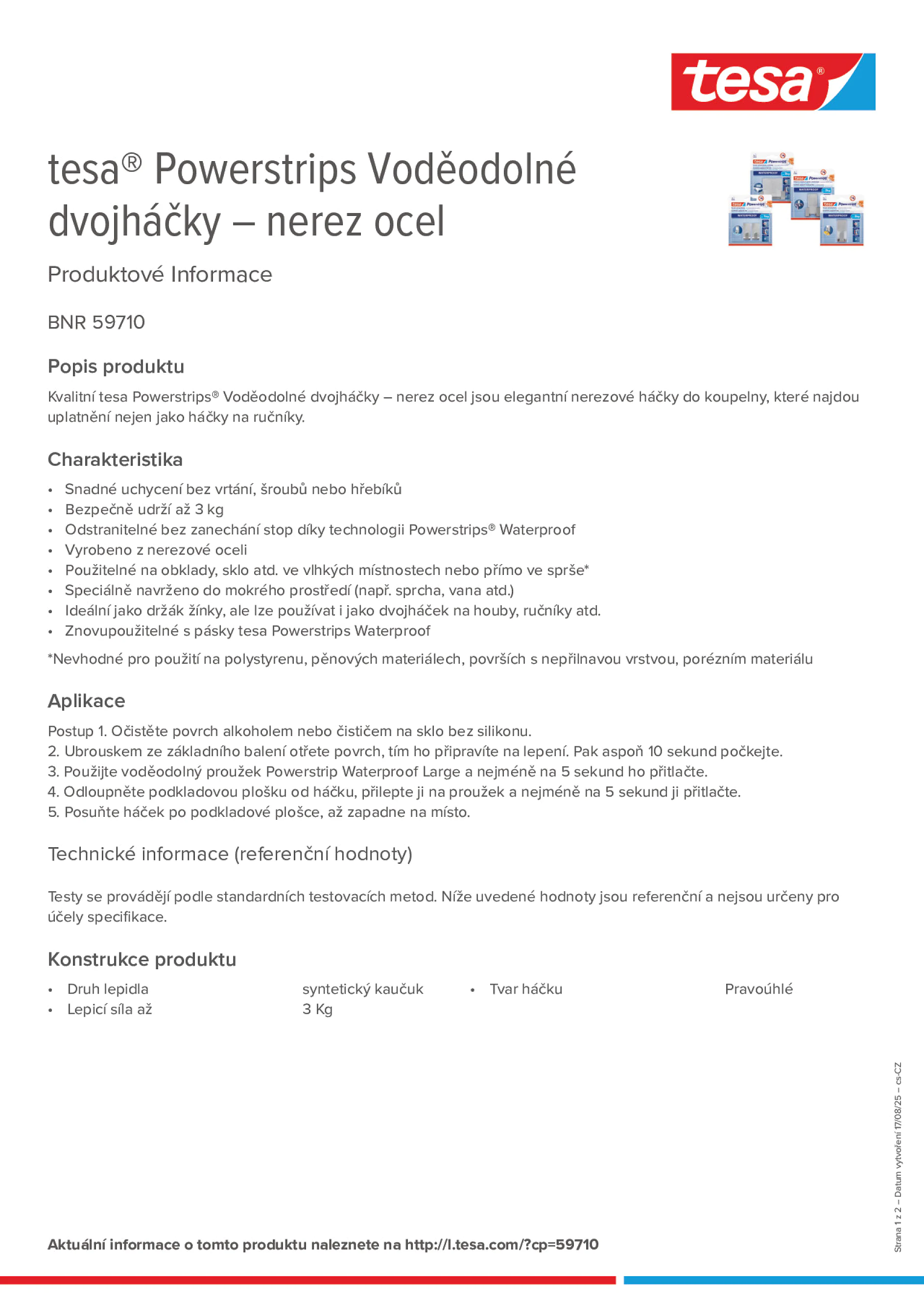 Product information_tesa® Powerstrips 59710_cs-CZ