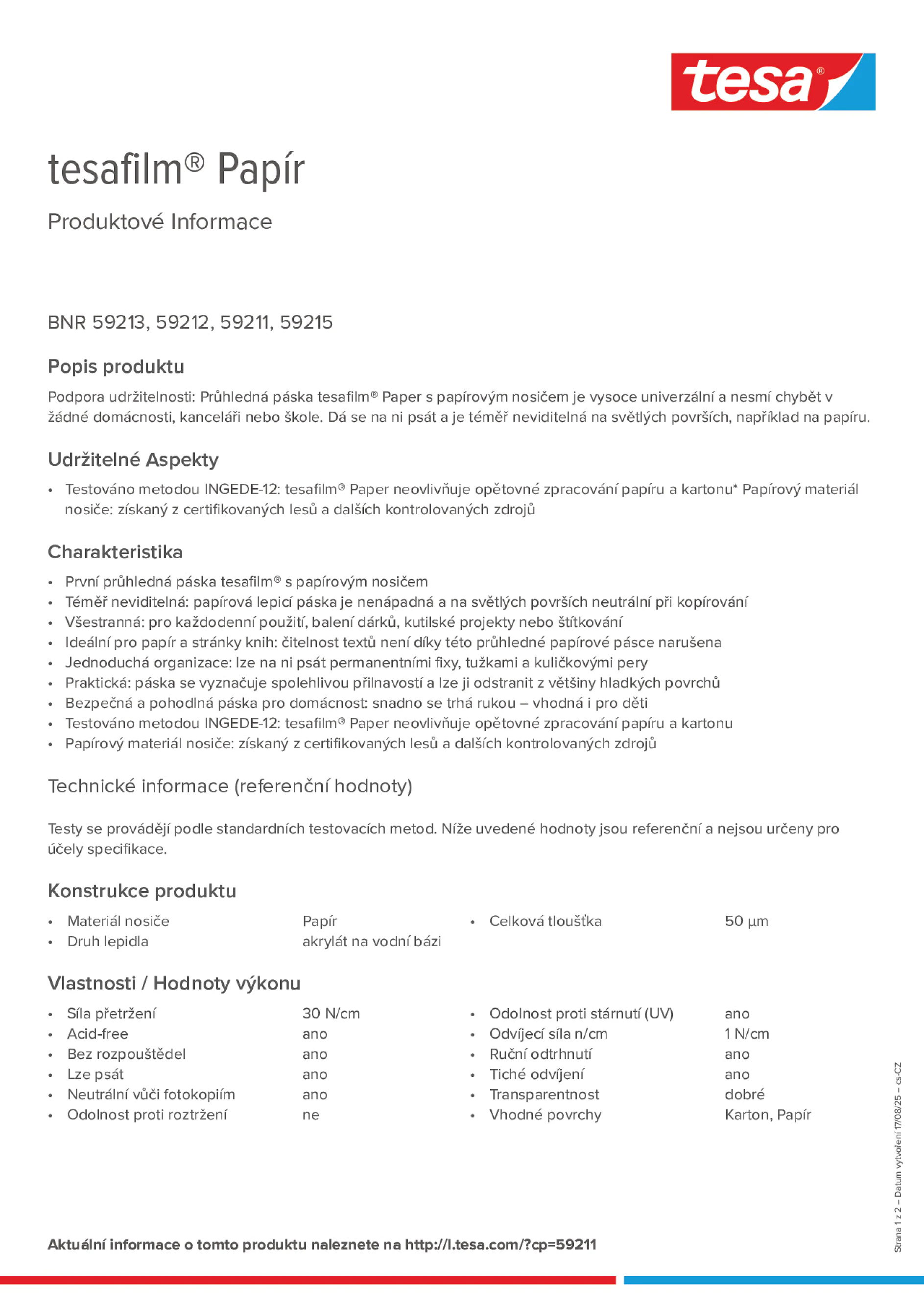 Product information_tesafilm® 59213_cs-CZ
