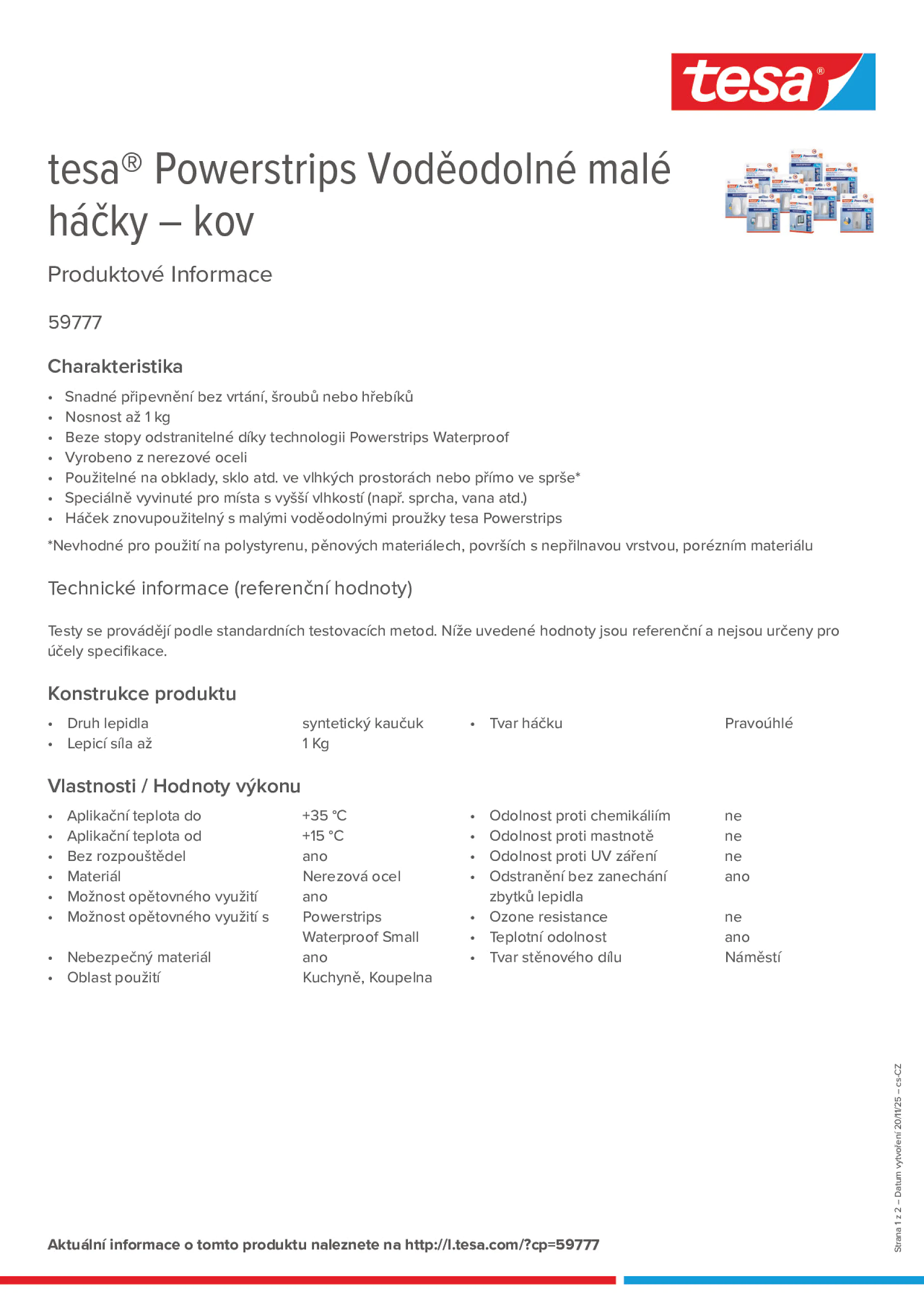 Product information_tesa® Powerstrips 59777_cs-CZ