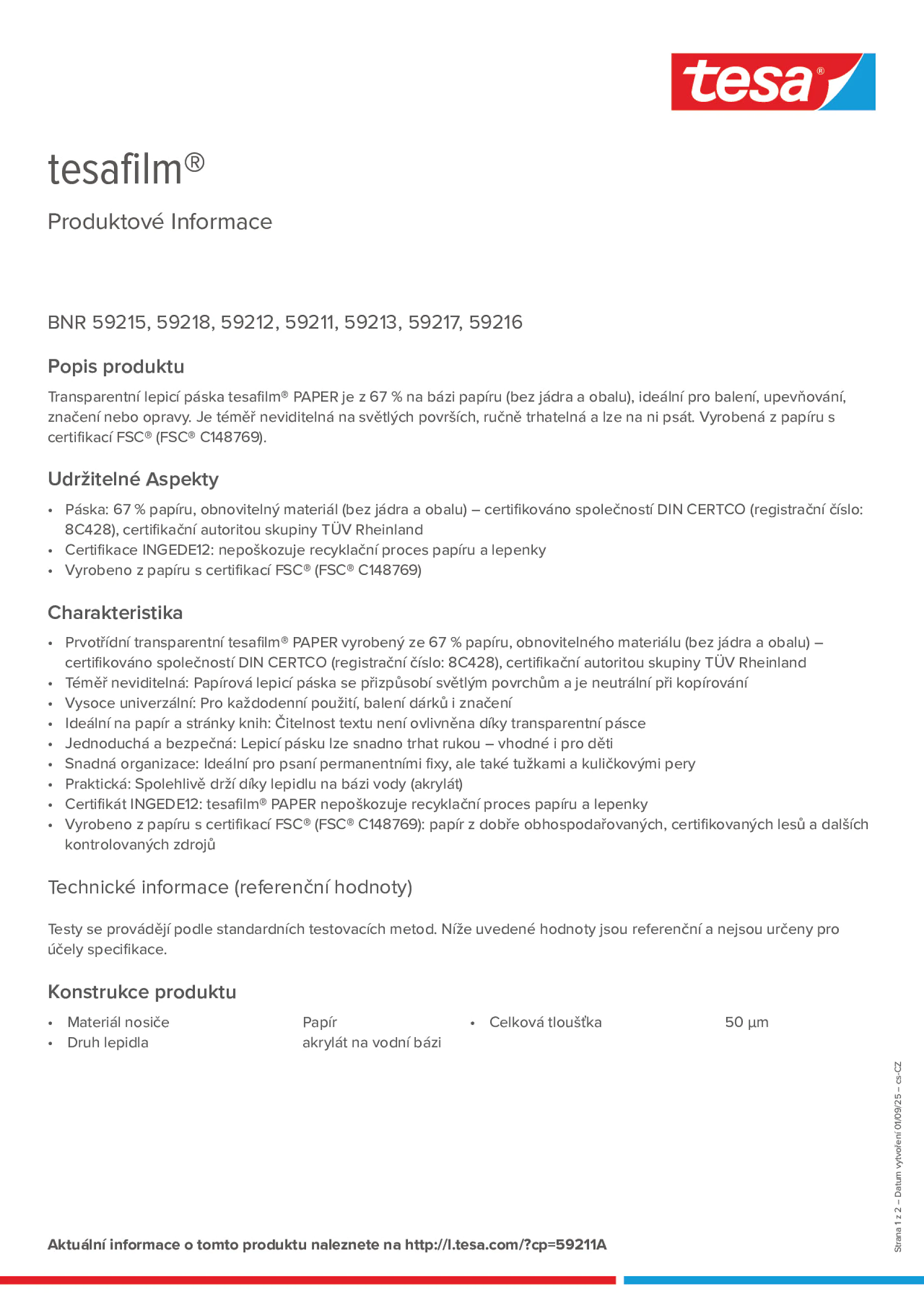 Product information_tesafilm® 59215_cs-CZ