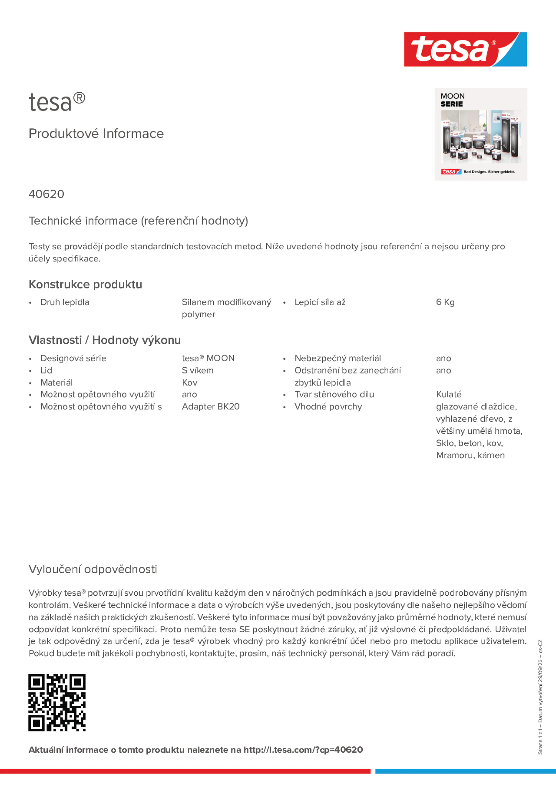 Product information_tesa® 40620_cs-CZ