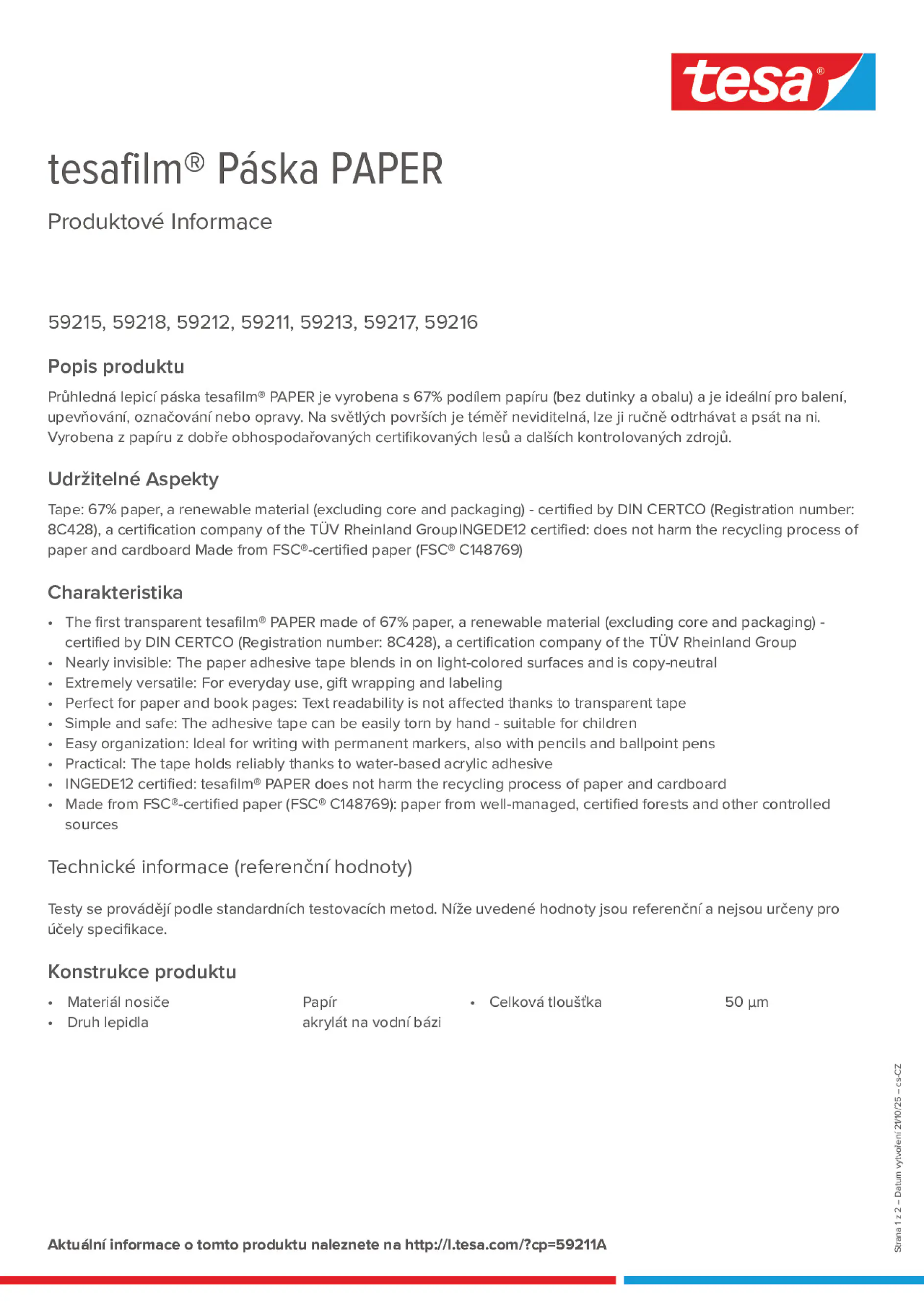 Product information_tesafilm® 59215_cs-CZ