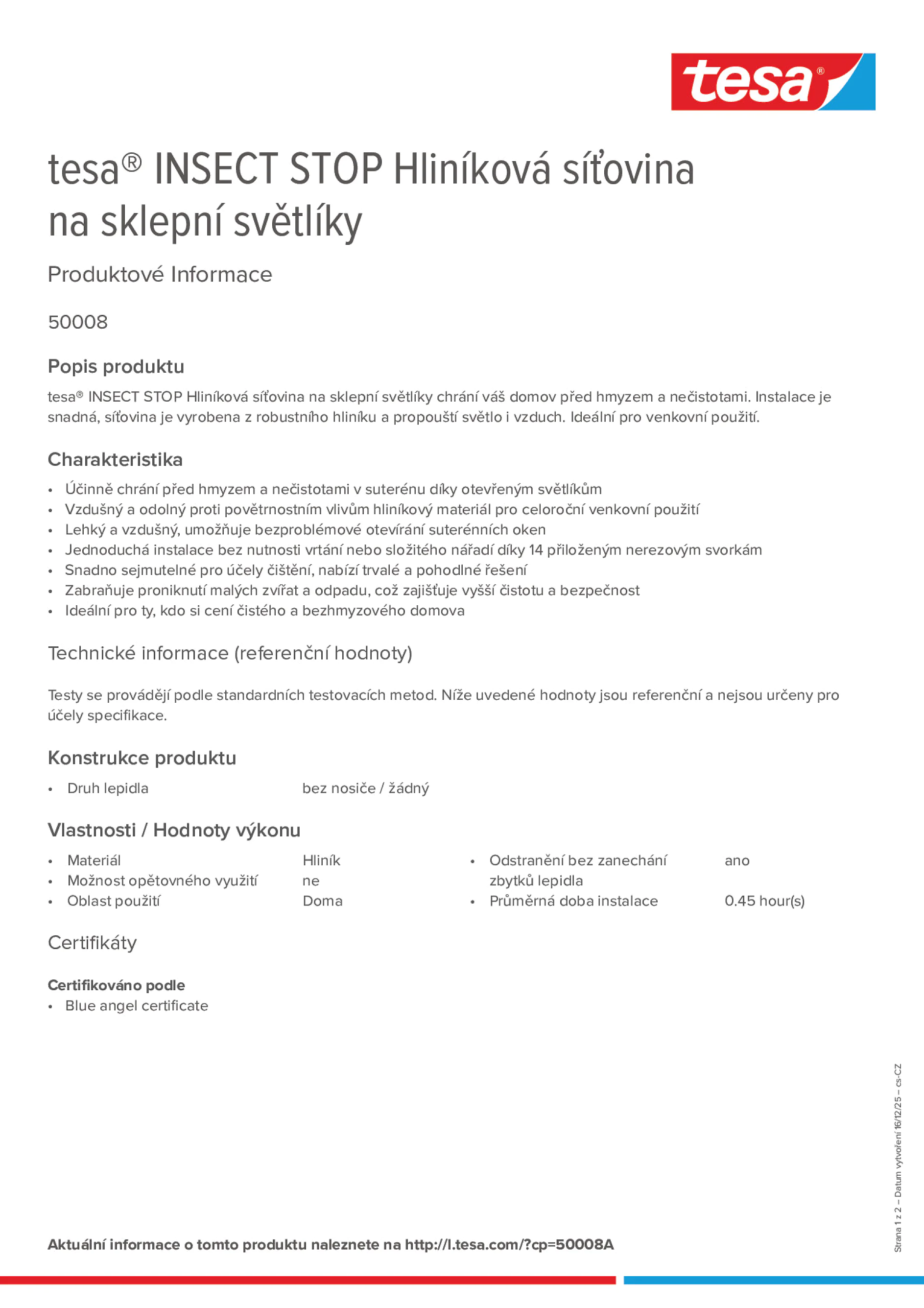 Product information_tesa® 50008_cs-CZ