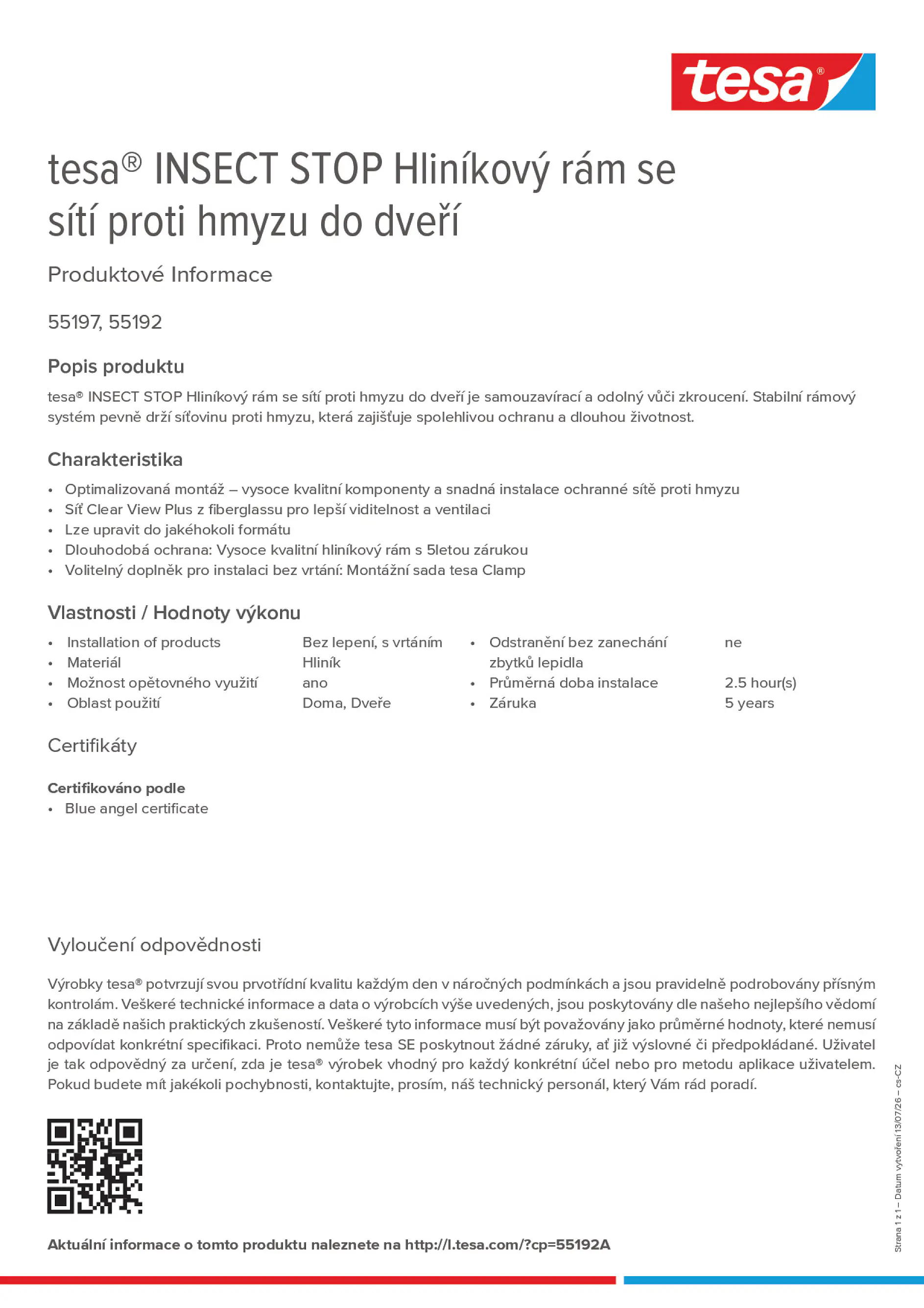 Product information_tesa® 55192A_cs-CZ