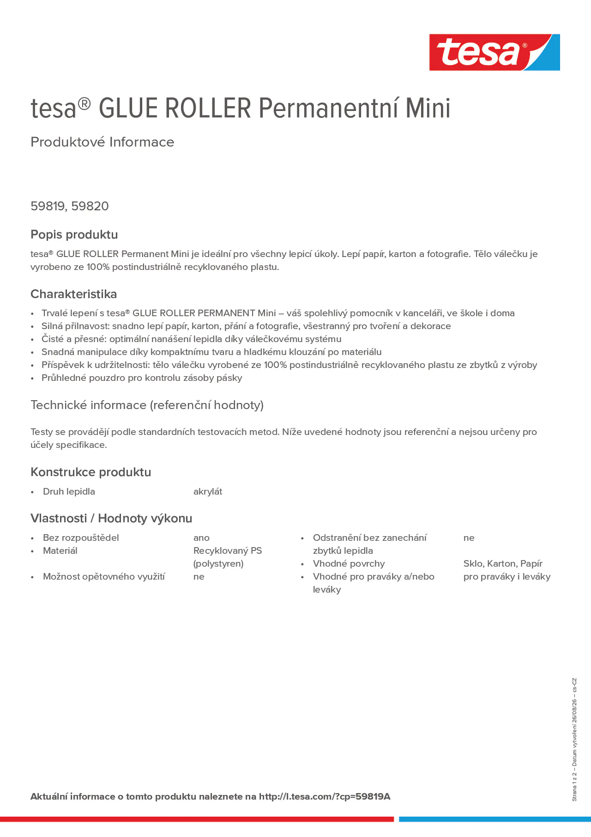 Product information_tesa® 59819A_cs-CZ