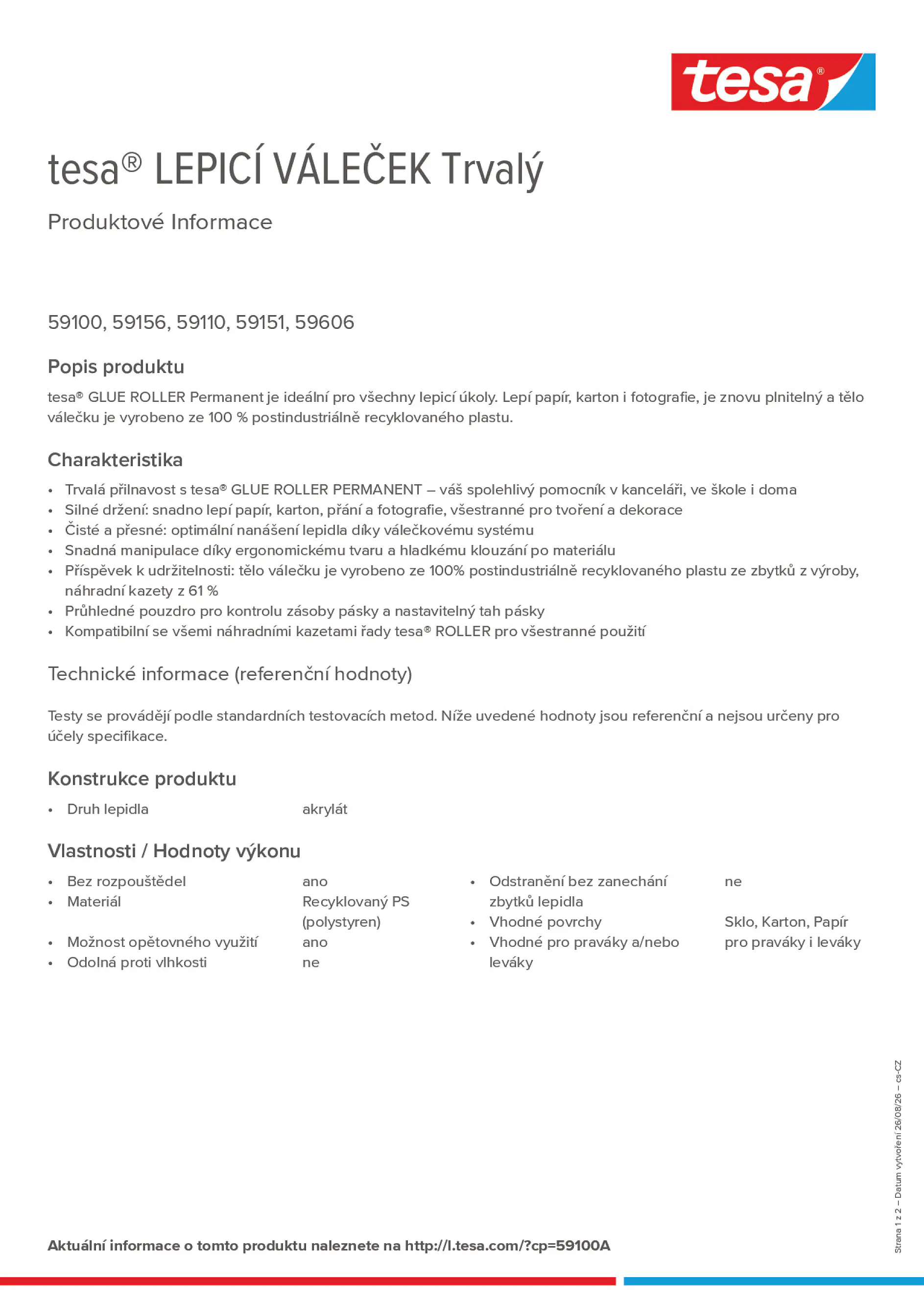 Product information_tesa® 59100A_cs-CZ