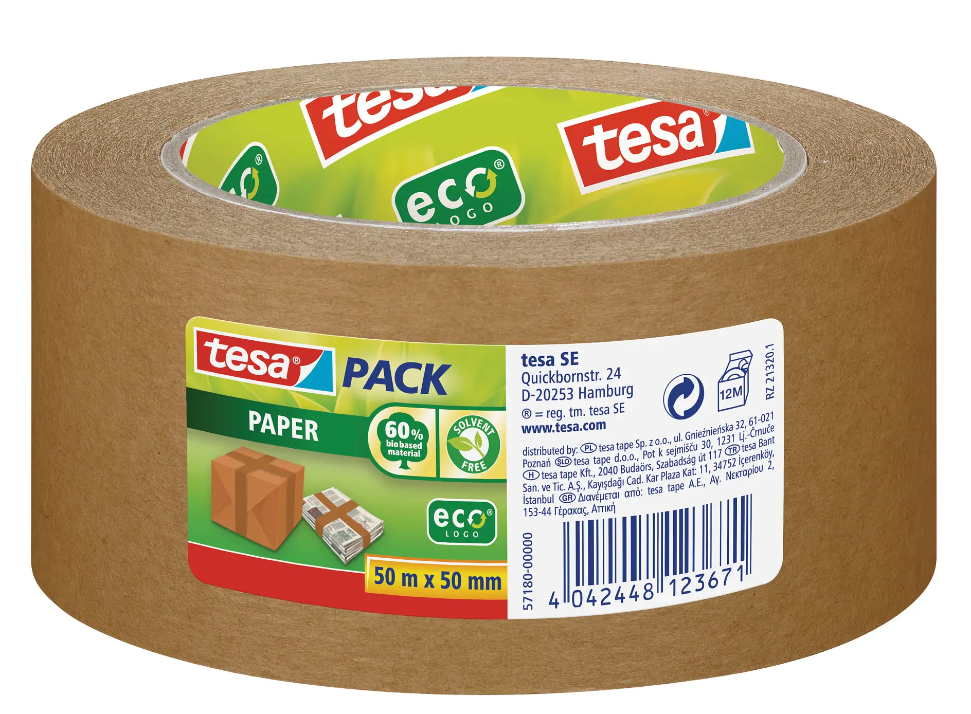 tesapack paper ecoLogo 50m : 50mm