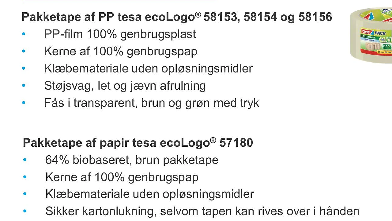 Infoblad EcoLogo sortiment DK