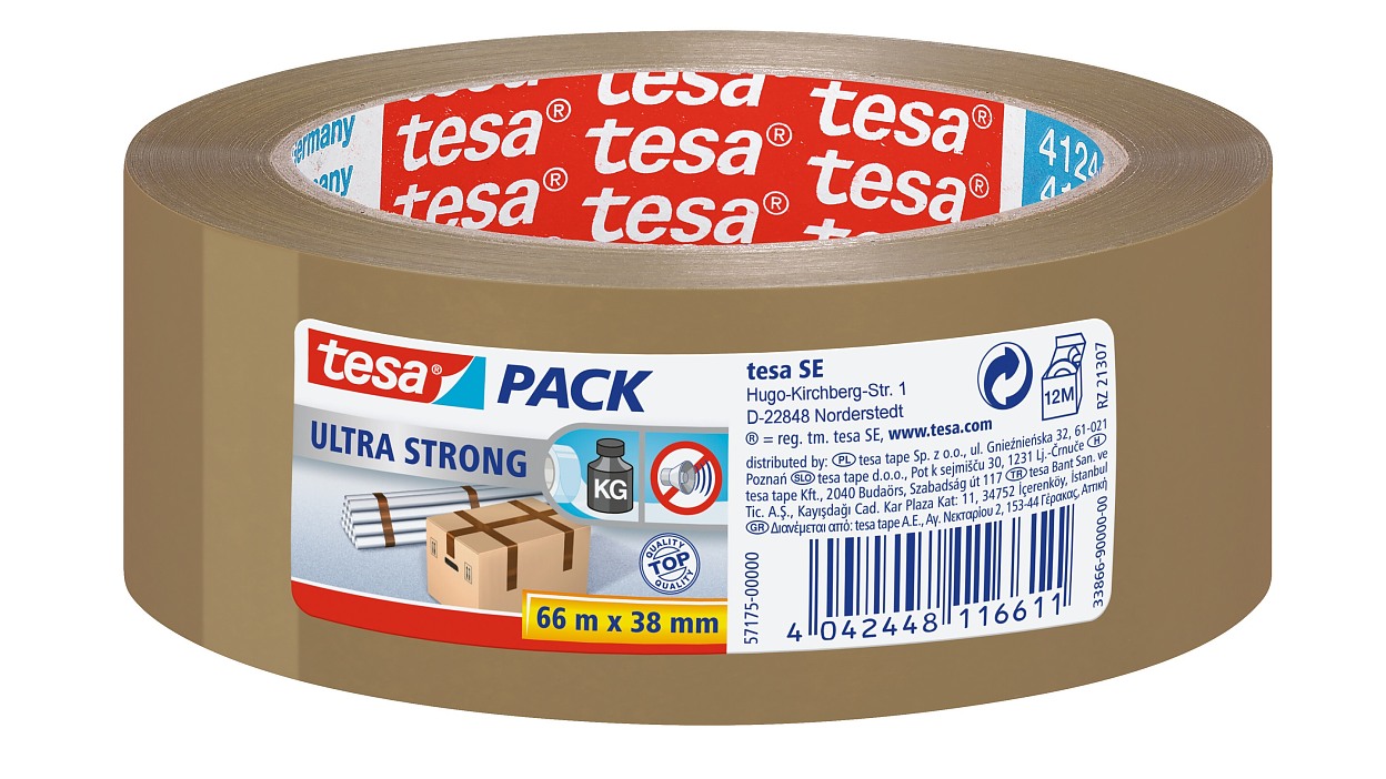 [en-en] tesapack ultra strong 66m x 38mm, brown