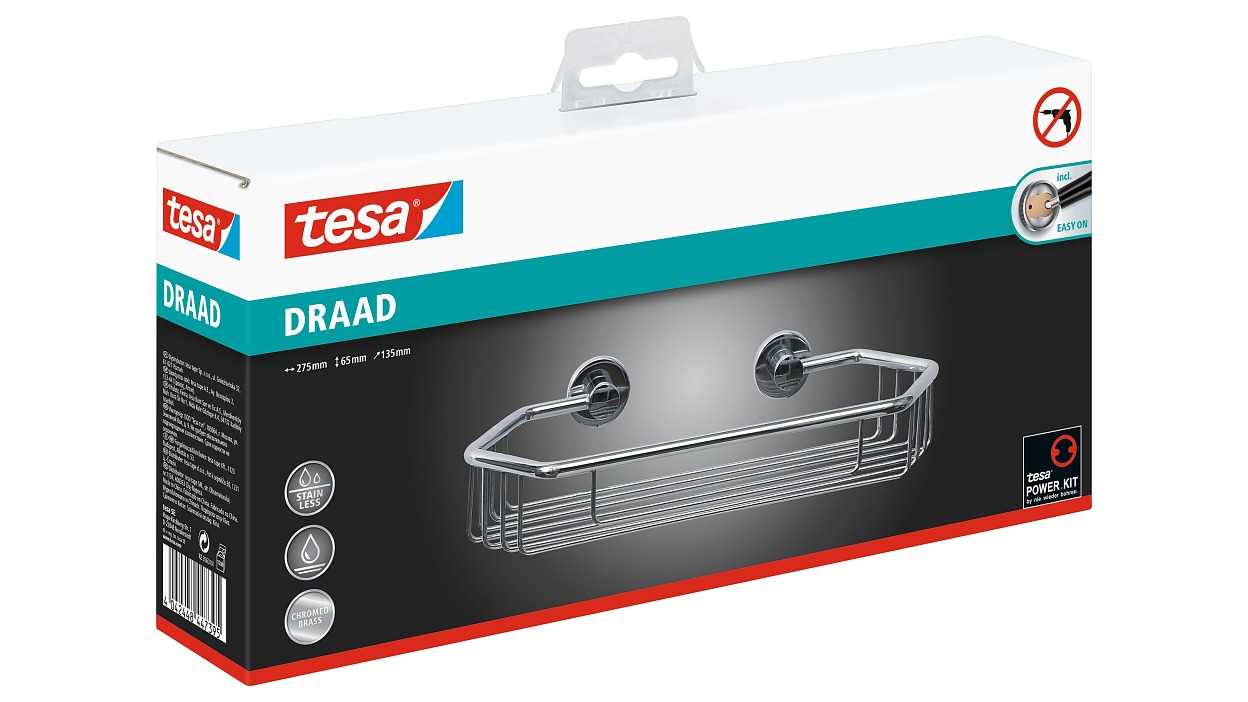 [en-en] tesa Draad Storage Basket Single