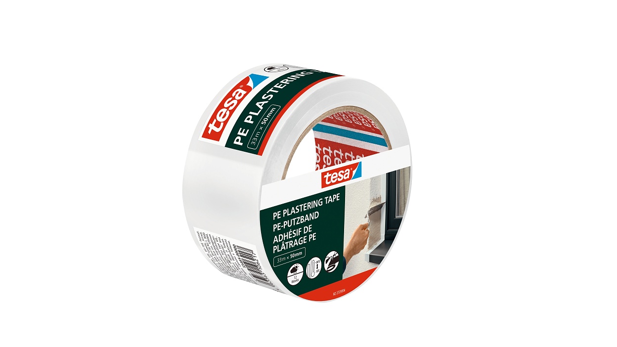 [en-en] tesa Professional Plastering tape&nbsp;PE white, 33m x 50mm (Consumer)