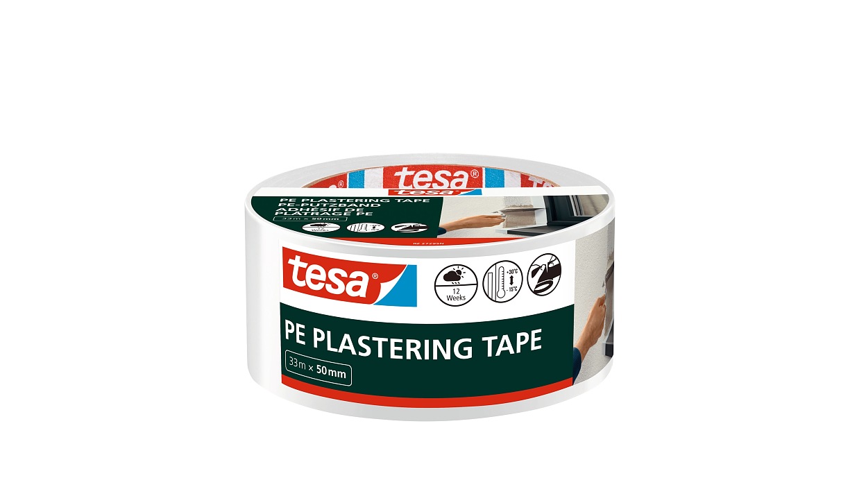 [en-en] tesa Professional Plastering tape&nbsp;PE white, 33m x 50mm (Consumer)