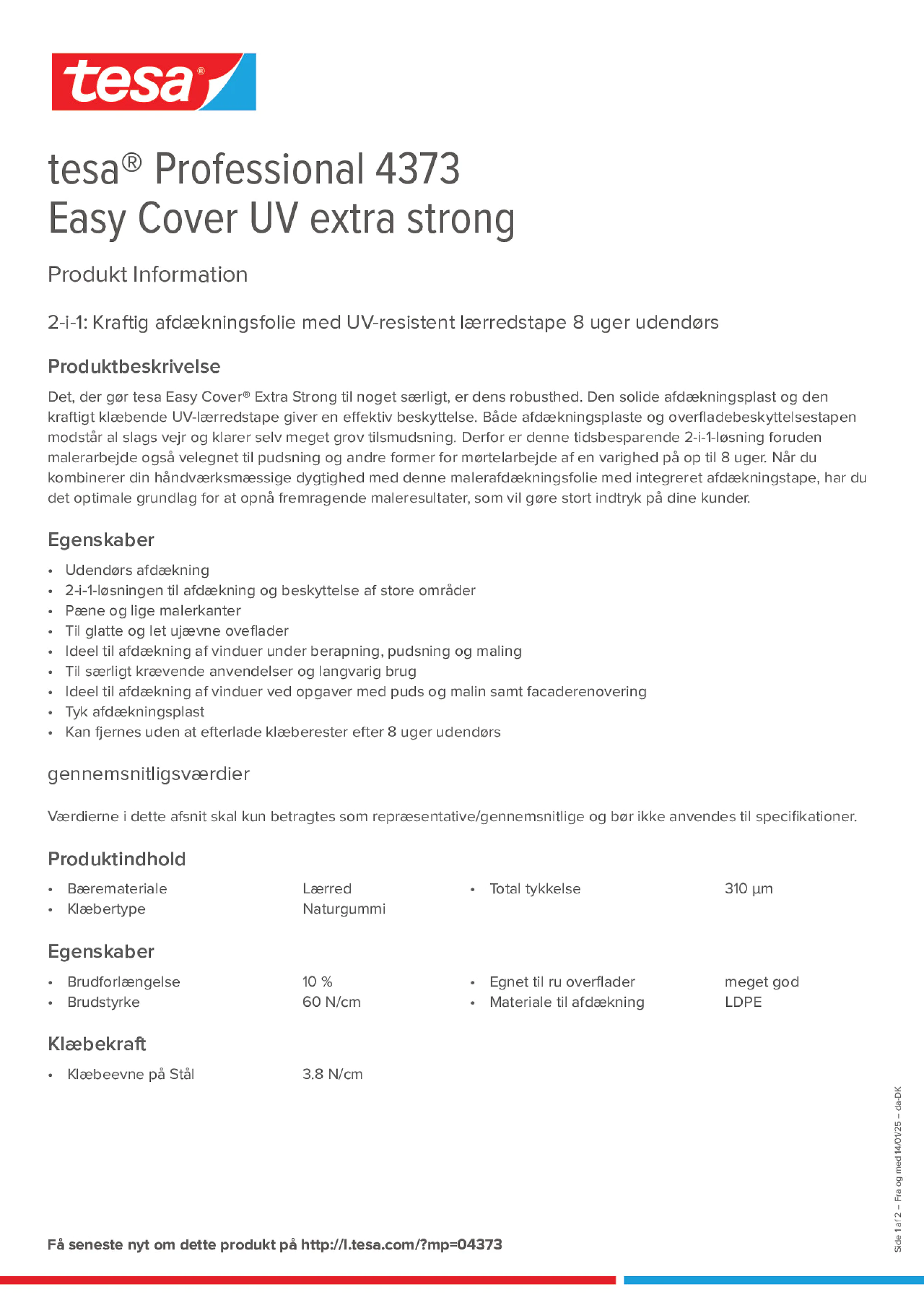 Product information_tesa® Professional 04373_da-DK