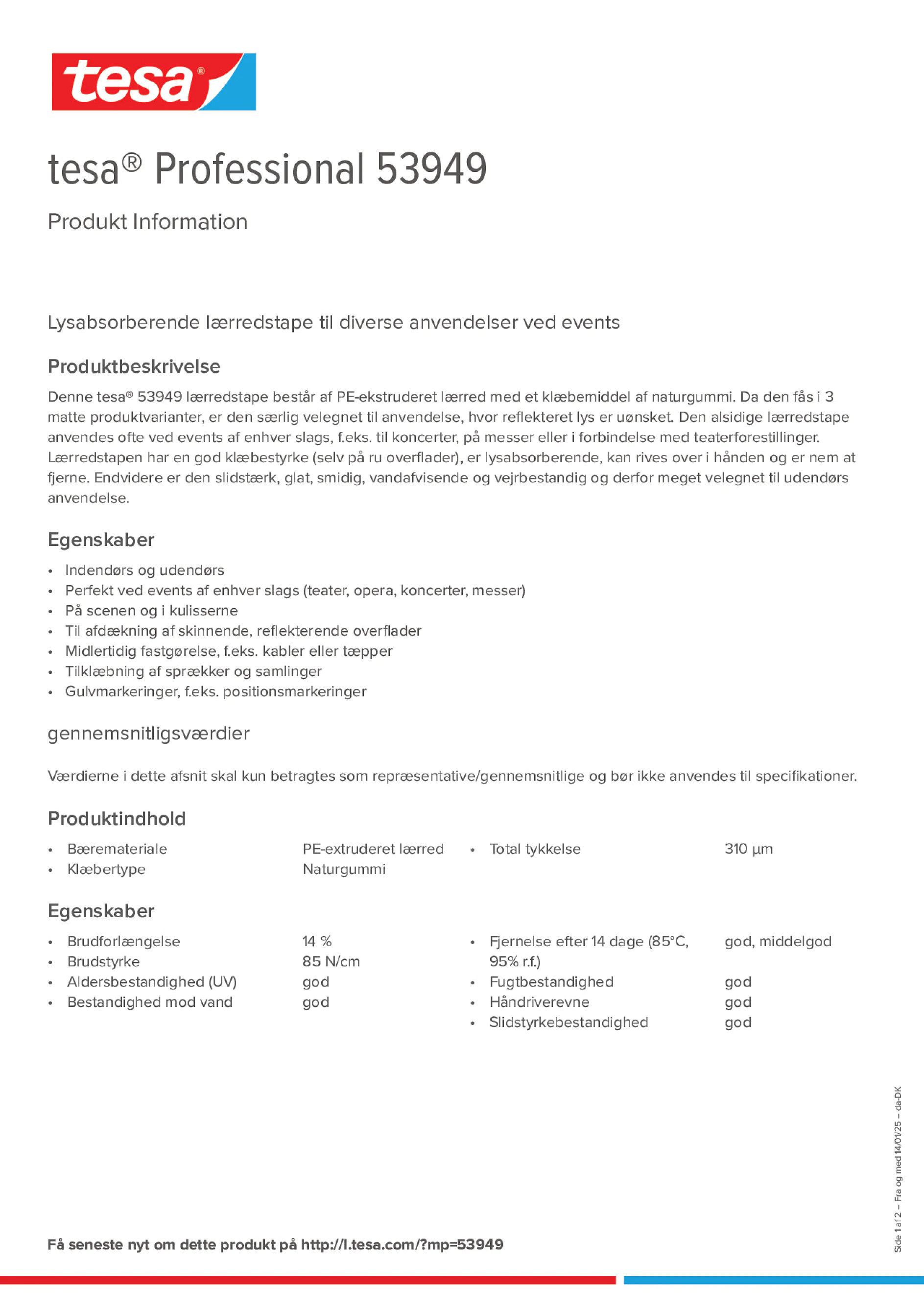 Product information_tesa® Professional 53949_da-DK