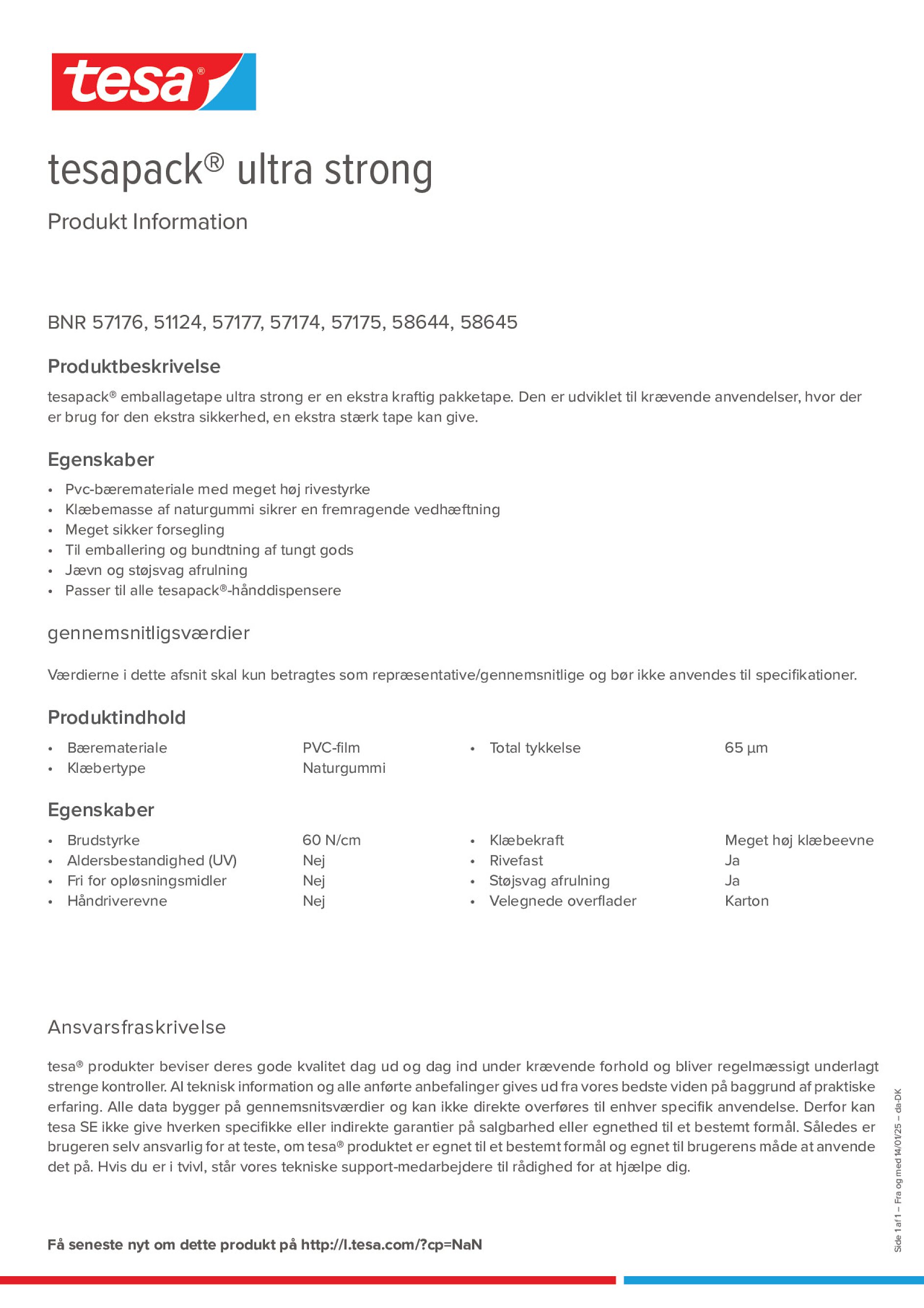 Product information_tesapack® 4124PVC30_da-DK