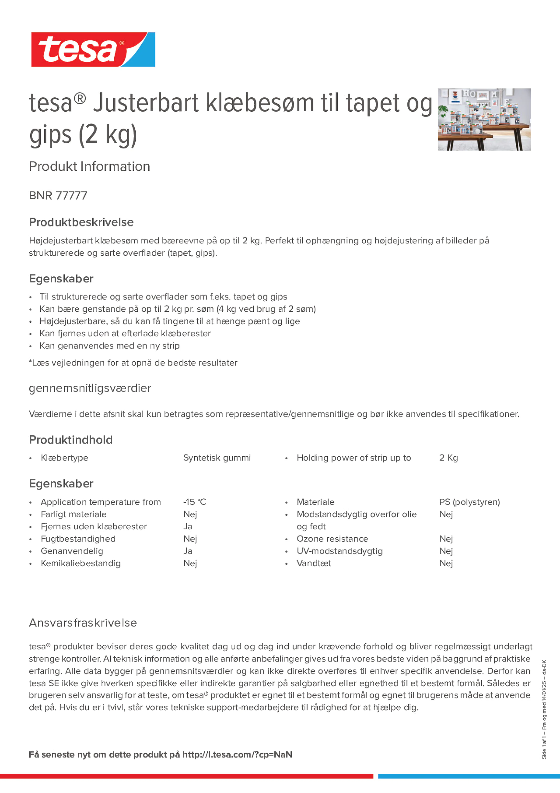 Product information_tesa® 77777_da-DK