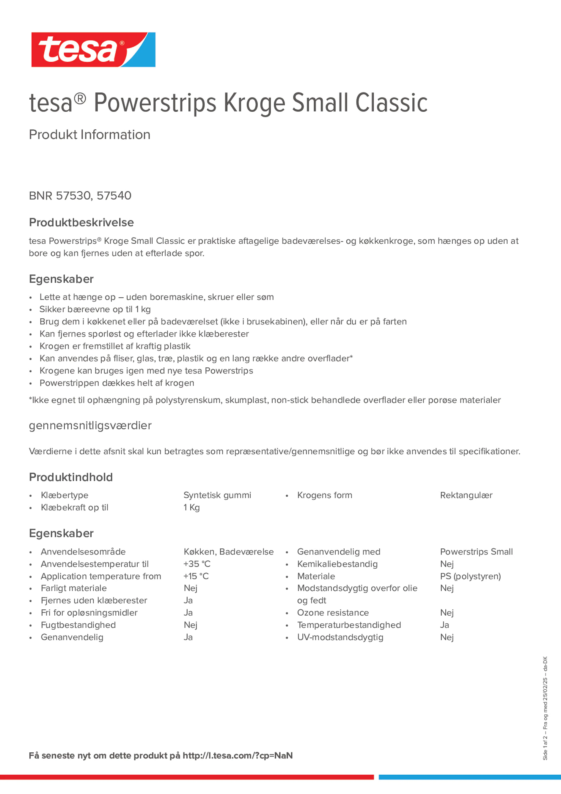 Product information_tesa® Powerstrips 57530_da-DK